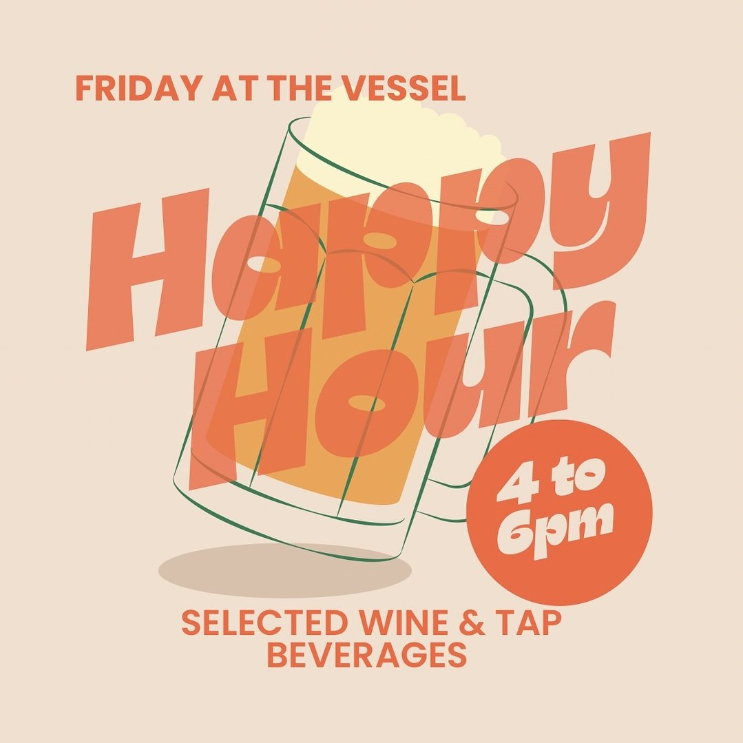 The Vessel open from 12pm today with happy hour starting at 4pm💥 🍻