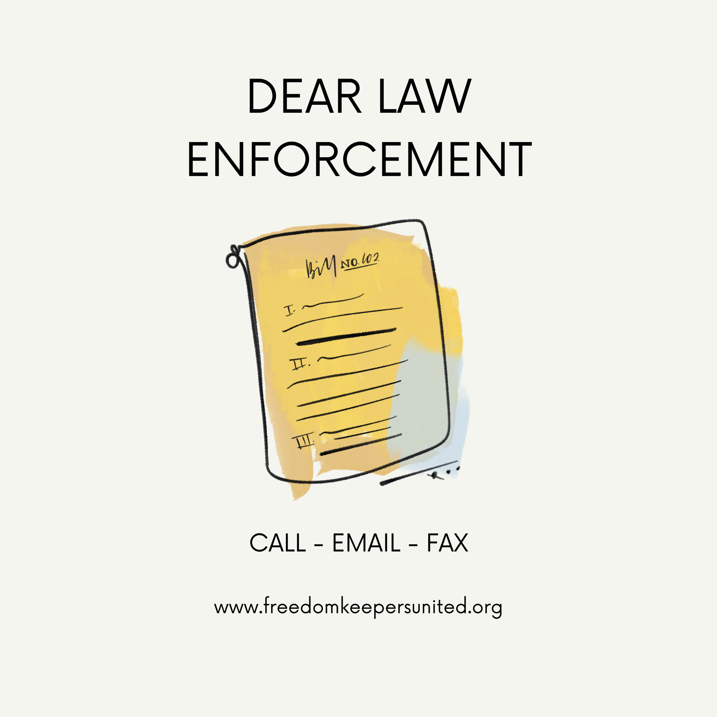 National Call to Action - Dear Law Enforcement