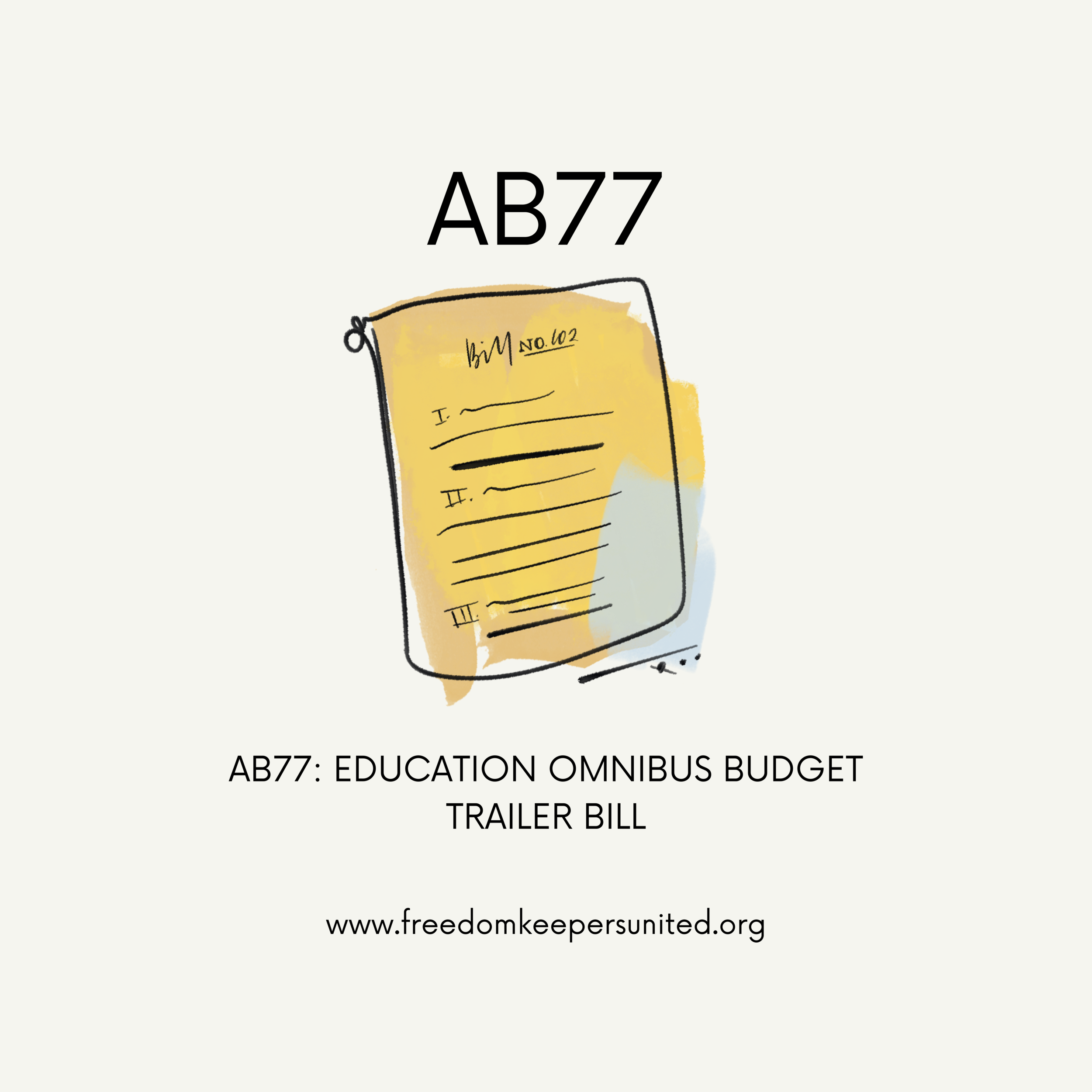 CALL TO ACTION: AB77 - Education // Charter School Funding 