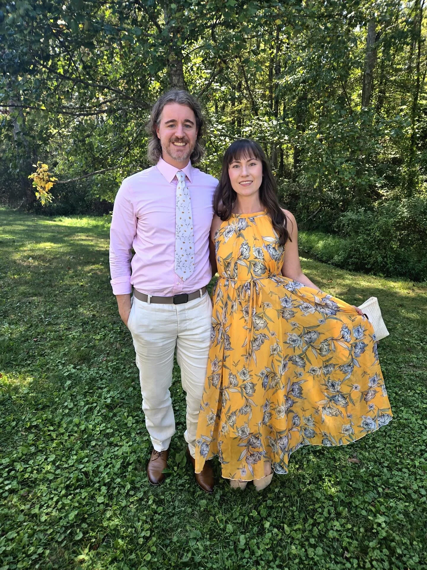 Loved styling these two for their special wedding guest looks 💕✨ Nothing beats #timelessstyle when it comes to celebrating love! All my styling comes with an energetic clearing before your special occasion! 
	#Kaliholistics
	#HolisticHealing
	#Theta