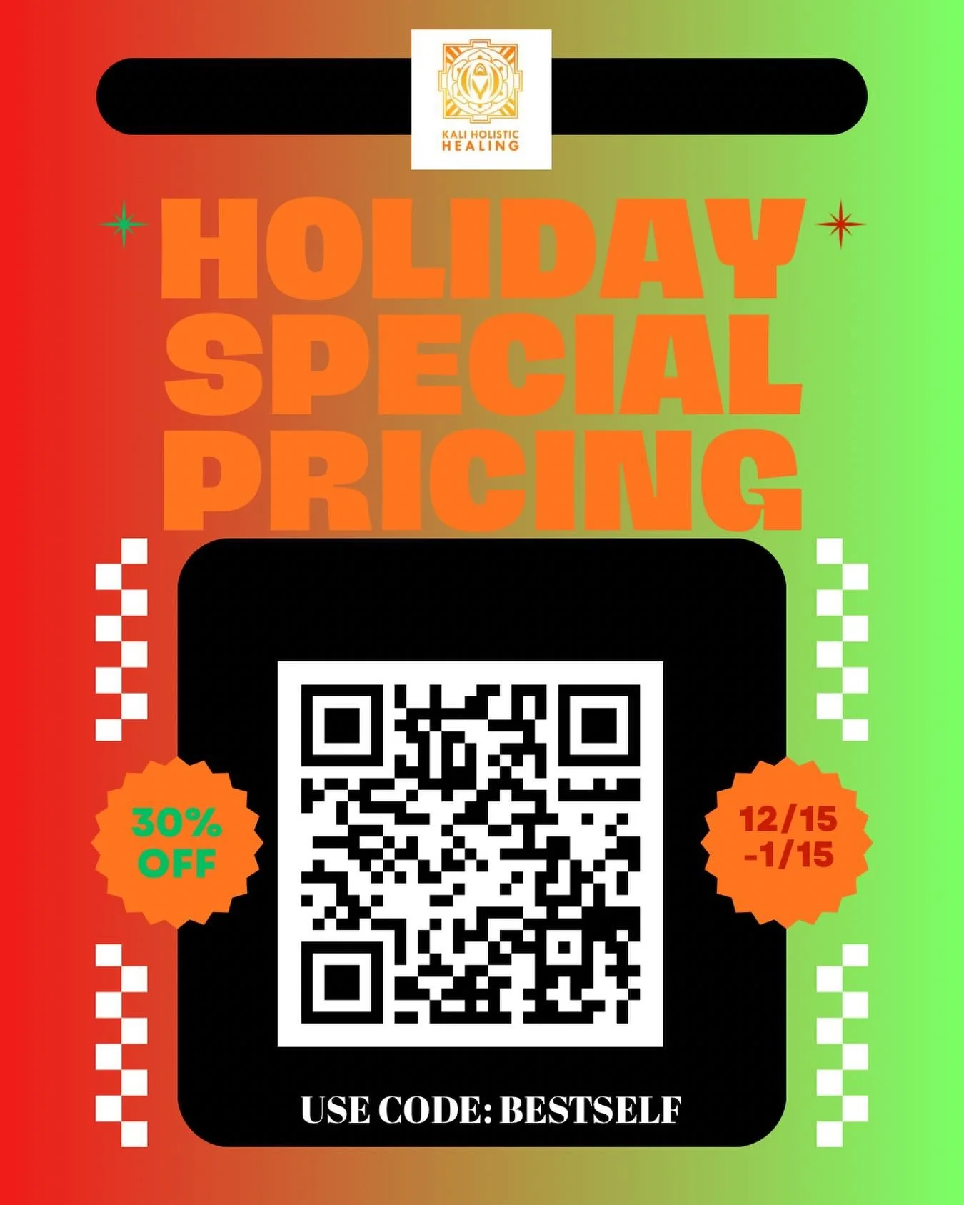 The holiday&rsquo;s are a powerful time to slow down, recalibrate, and choose yourself.

To support your journey, I&rsquo;m offering 30% off all services, including energy work, psychic readings, intuitive healing, and holistic support, from now thro