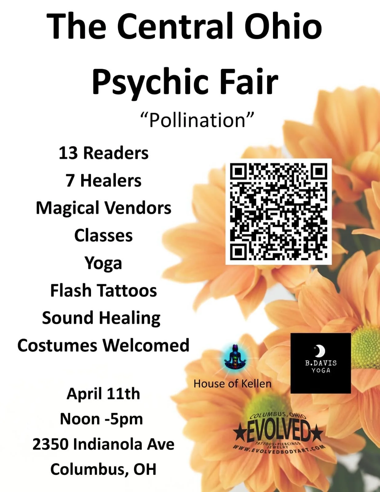 ✨🦋 The Central Ohio Psychic Fair is calling your spirit 🐝🌸

Step into a day of magic, connection, and community at our &ldquo;Pollination&rdquo; themed fair 💫

Come dressed as your favorite pollinator 🐝🦋🐞
Make your own flower crown 🌼
Receive 