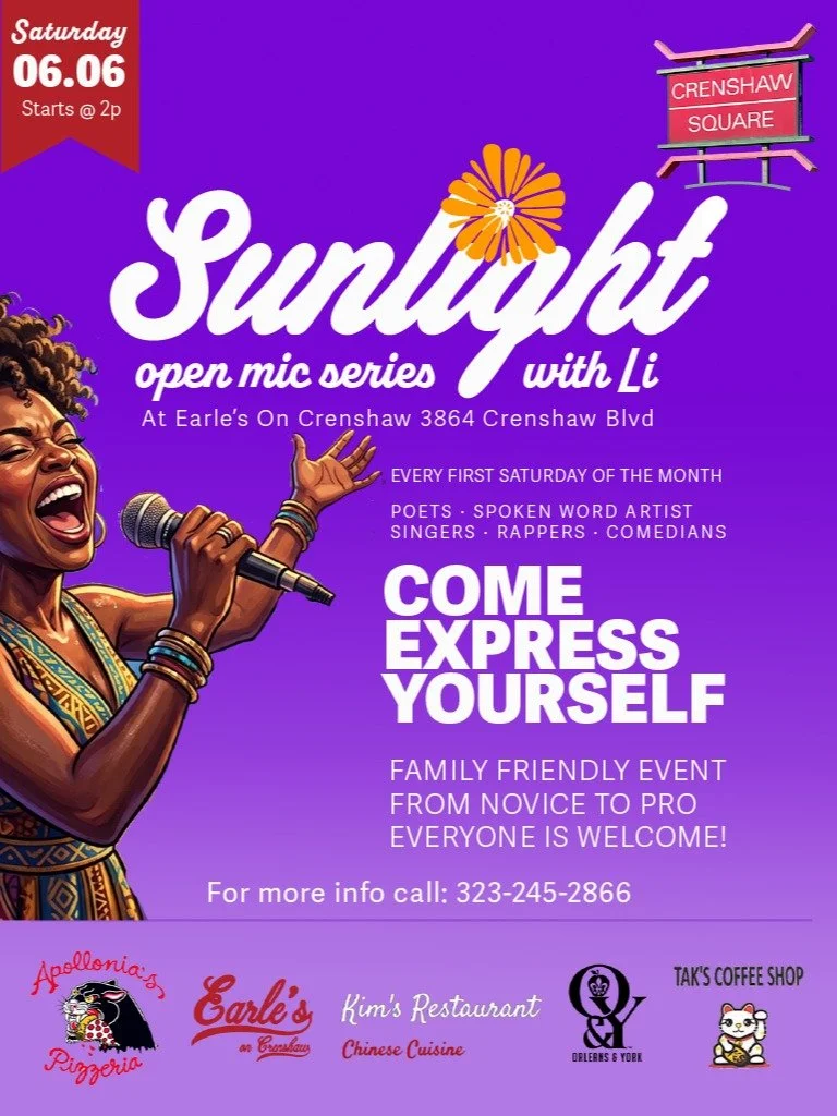 Excited for a summer? Well so are we. Even though its a bit early come June 6th and 7th at Earles for an action packed weekend.

First on the 6th we will be hosting an open mic event where you, yes you, can express yourself.

On the 7th we will be op