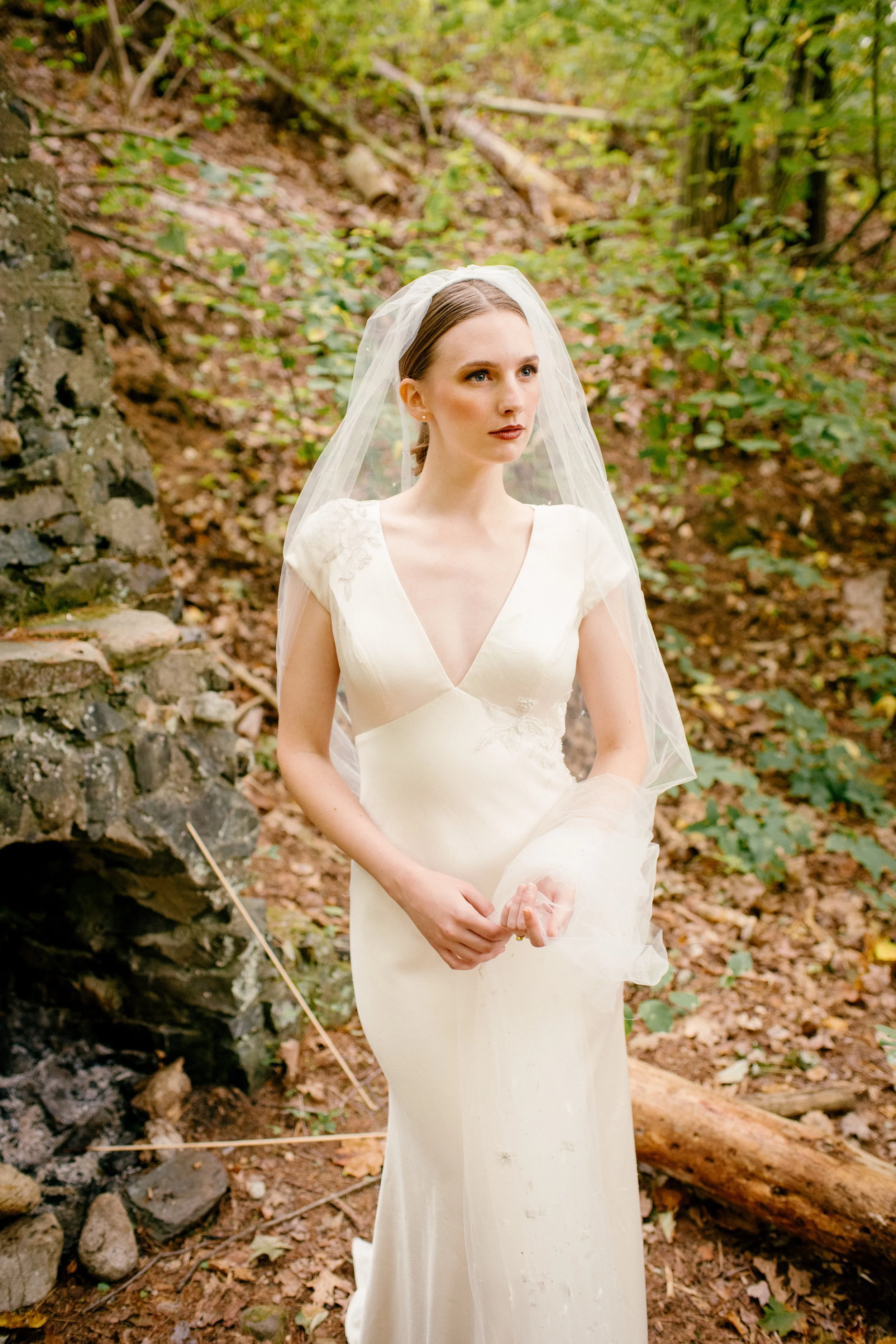 Tulle, Pines &amp; Romance | Outdoor Bridal Portraits on the North Shore