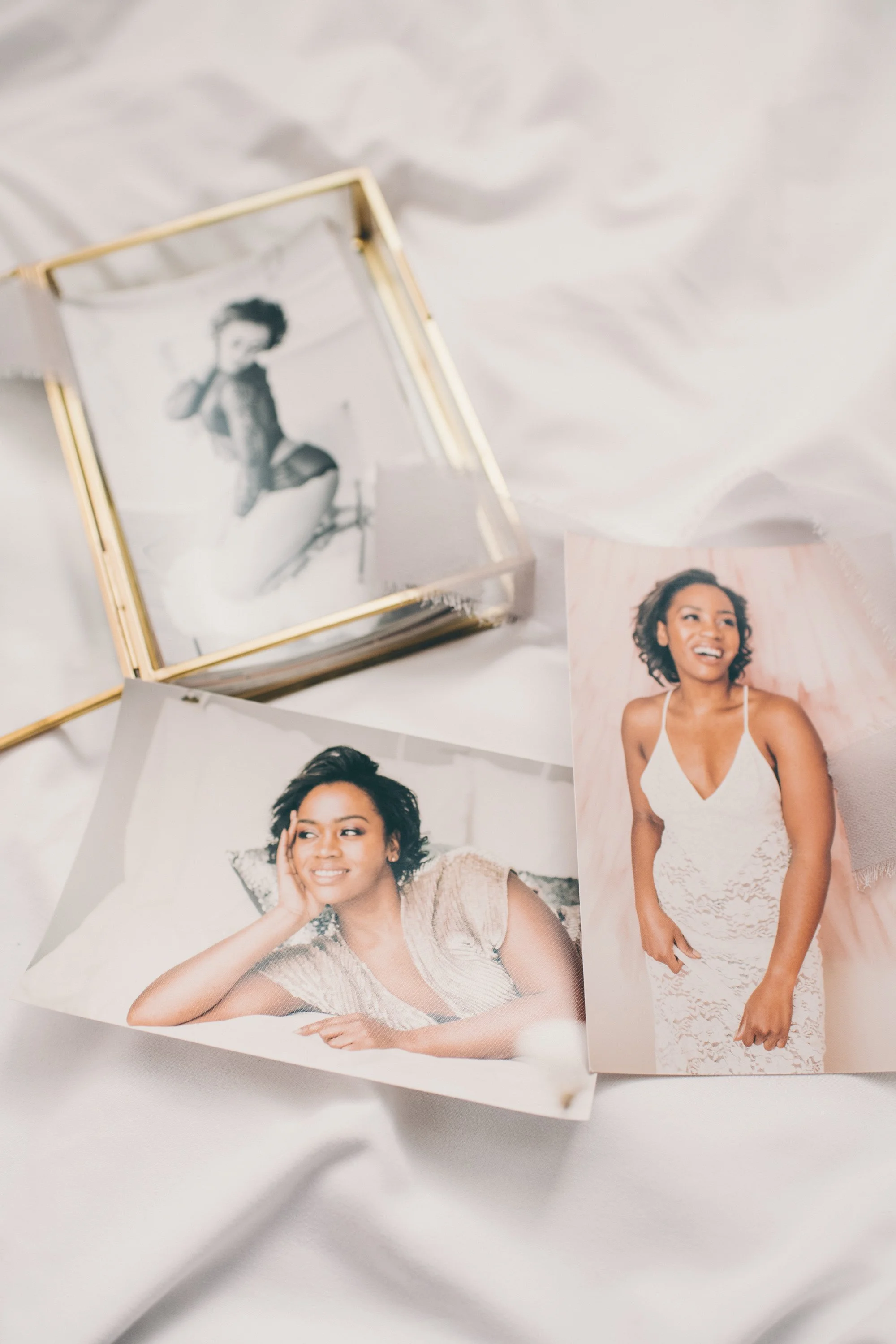 Luxury Boudoir Albums with Metal Covers &amp; Glass Keepsake Boxes