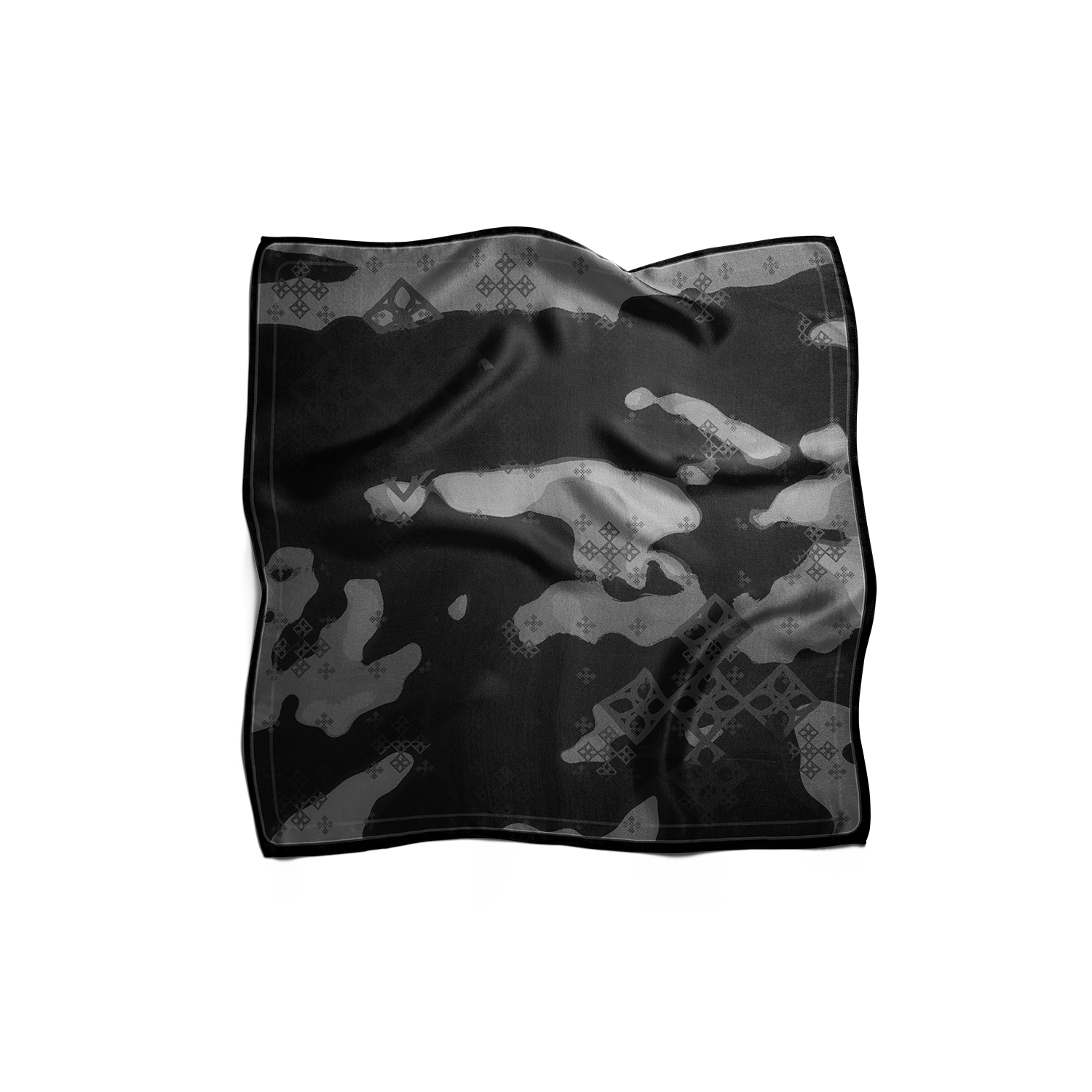 Noir Camo Silk Scarf