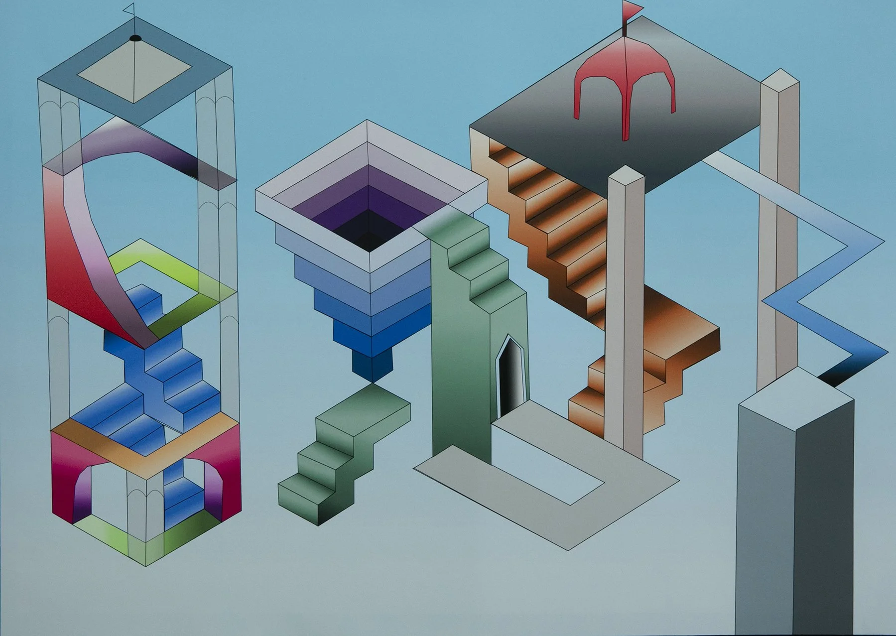 Year 8 Visual Communication Design - Geometric monument artworks 