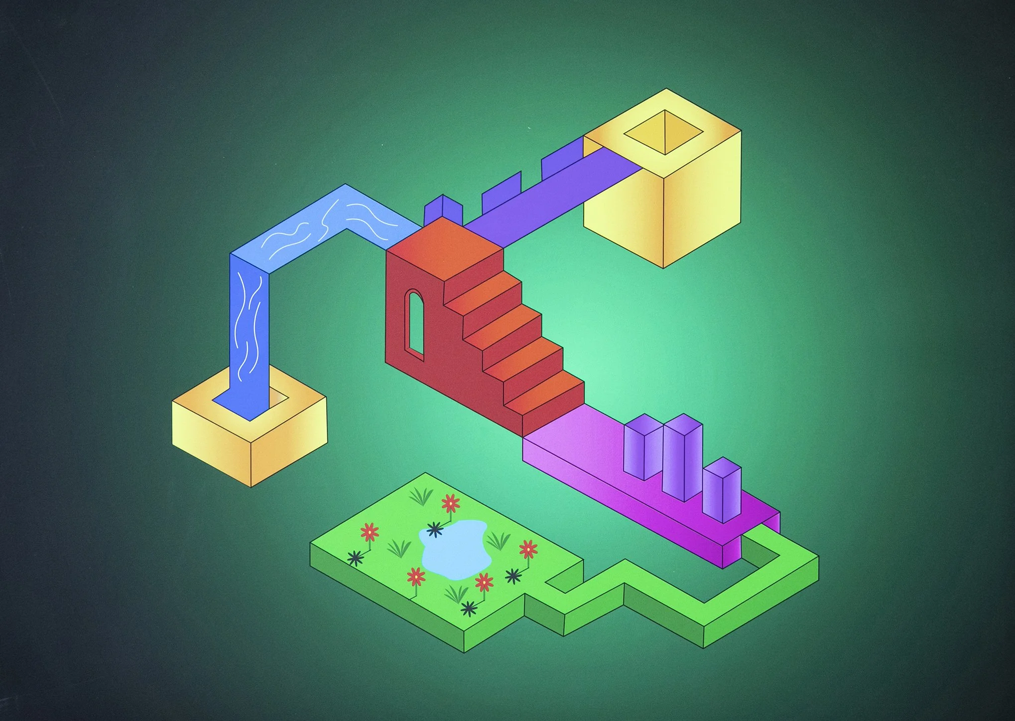 Year 8 Visual Communication Design - Geometric monument artworks 