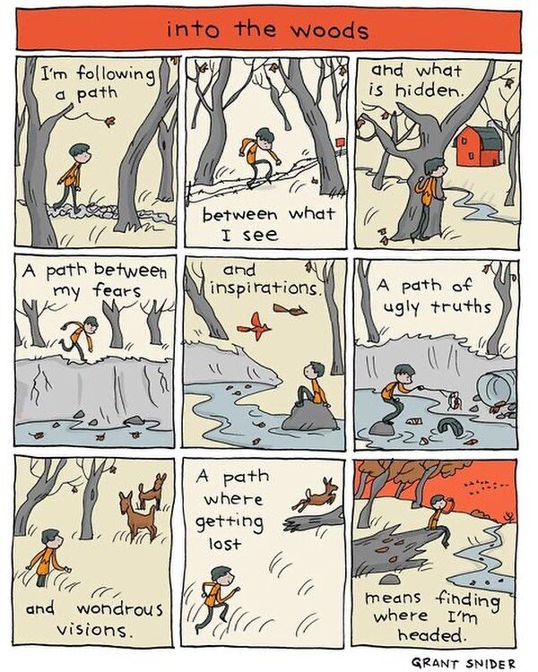 Every time I get lost, I find a new path ❤️

Love this work and wisdom from @grantdraws! #repost