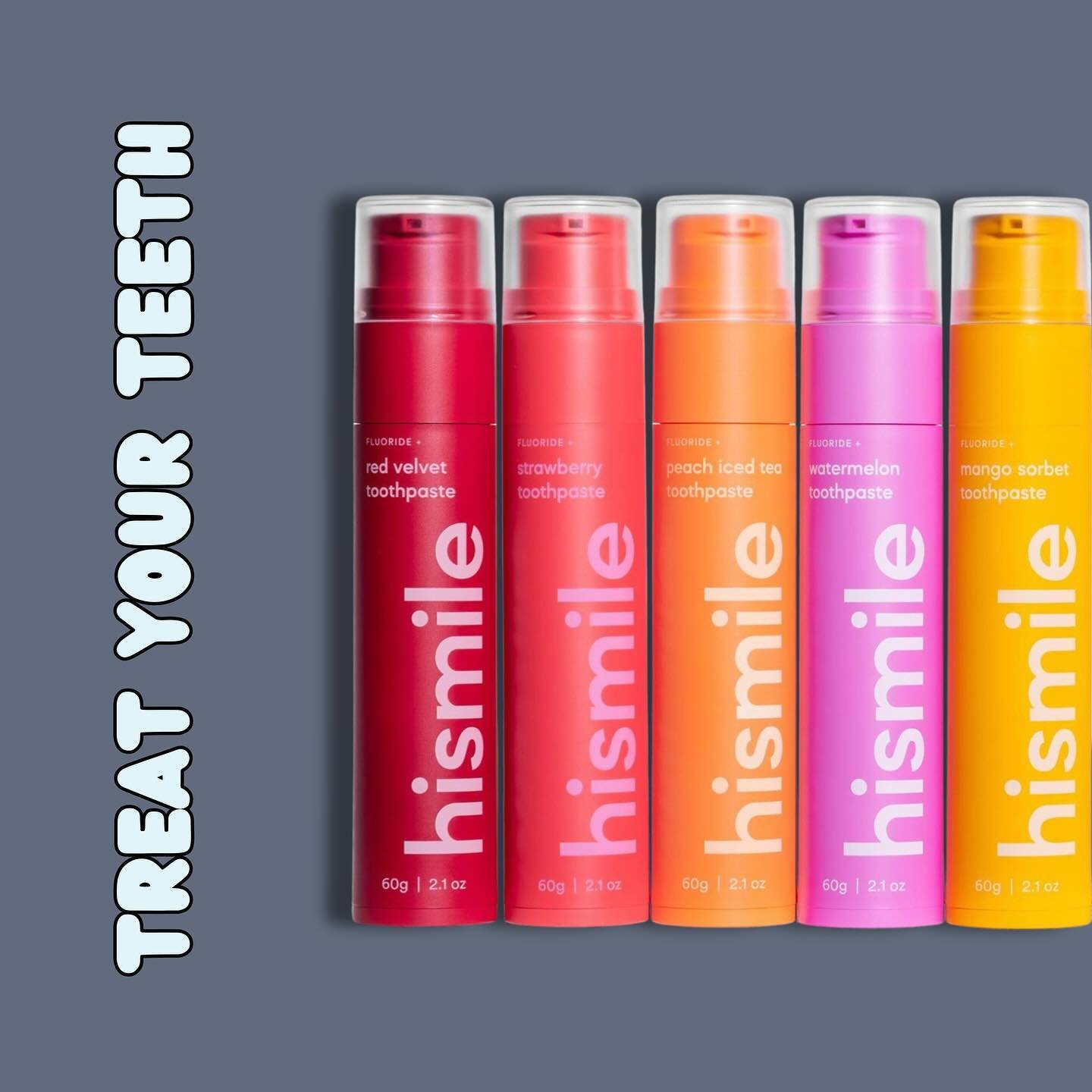 🩵 TREAT YOUR TEETH 🩵 New @hismile flavours in-store now 🍓🥥🍑🍉🍌