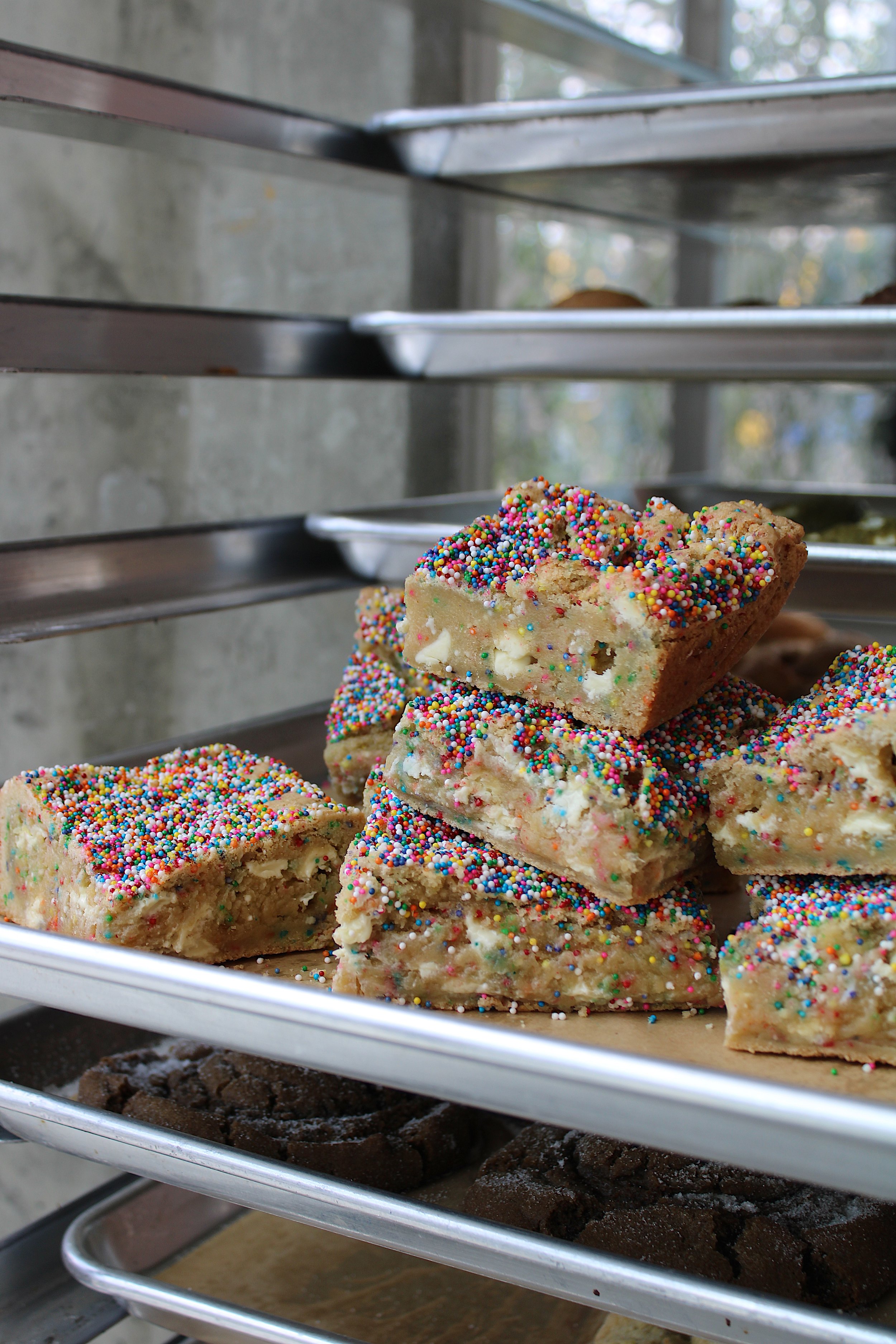 White Chocolate & Funfetti Birthday Cake Blondies (2 blondies per order)