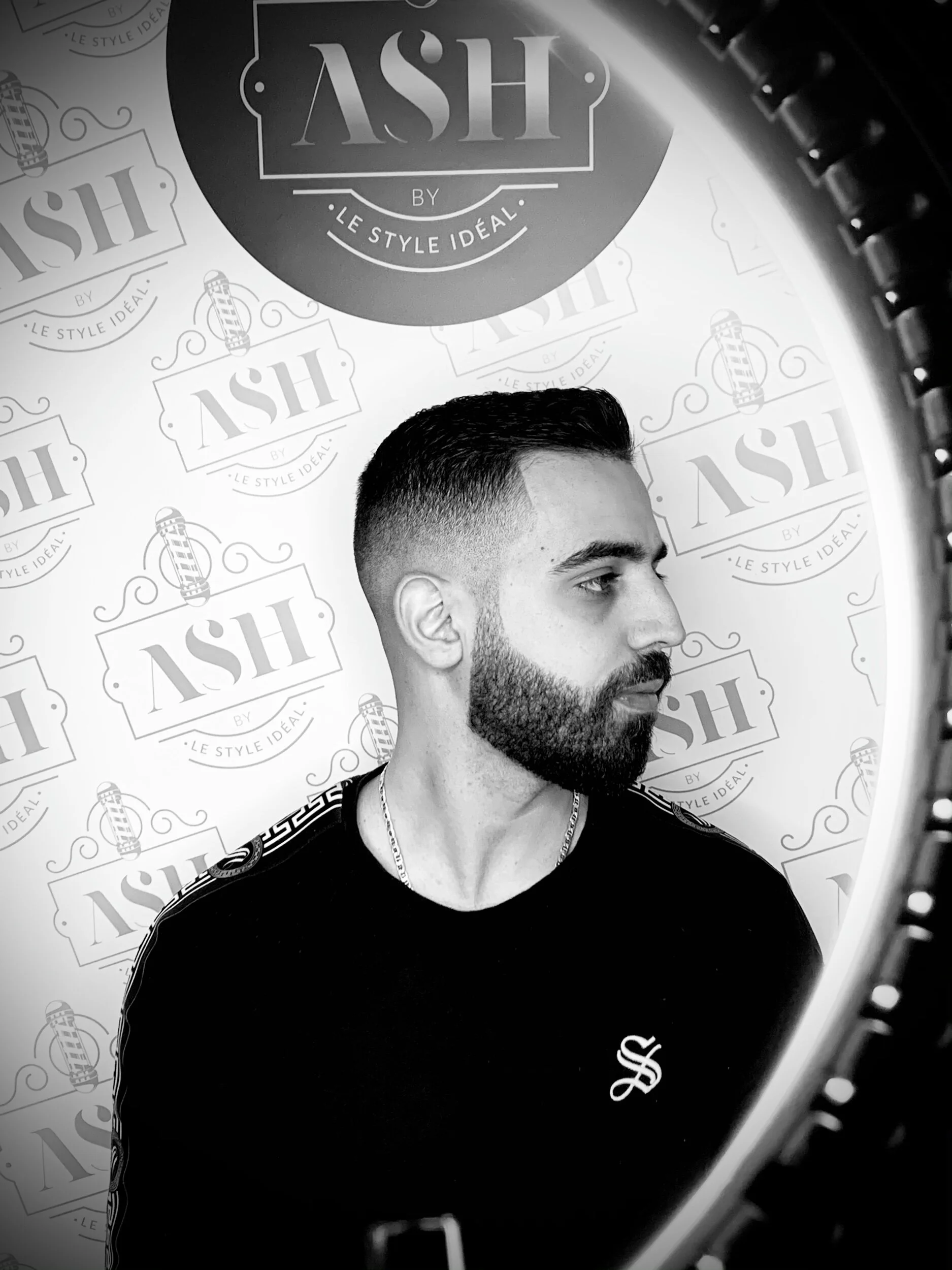 MID SKIN FADE WITH BEARD 