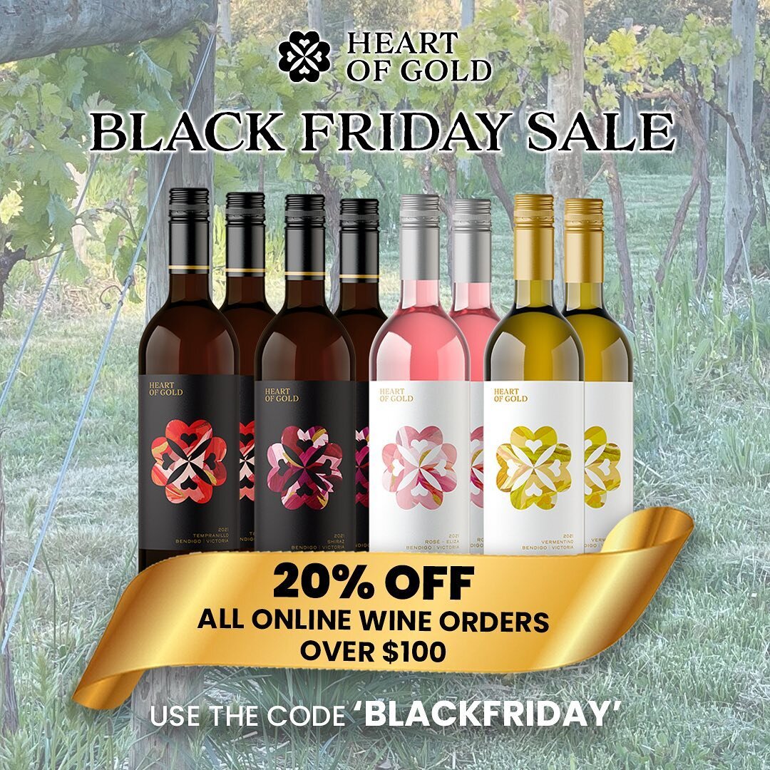 🚨 BLACK FRIDAY SALE 🚨 We&rsquo;re taking 20% off all HoG wine orders over $100 until midnight this Sunday. Simply use the code &lsquo;BLACKFRIDAY&rsquo; when you&rsquo;re checking out on our website! Delicious deals on delicious vino&hellip; wine n