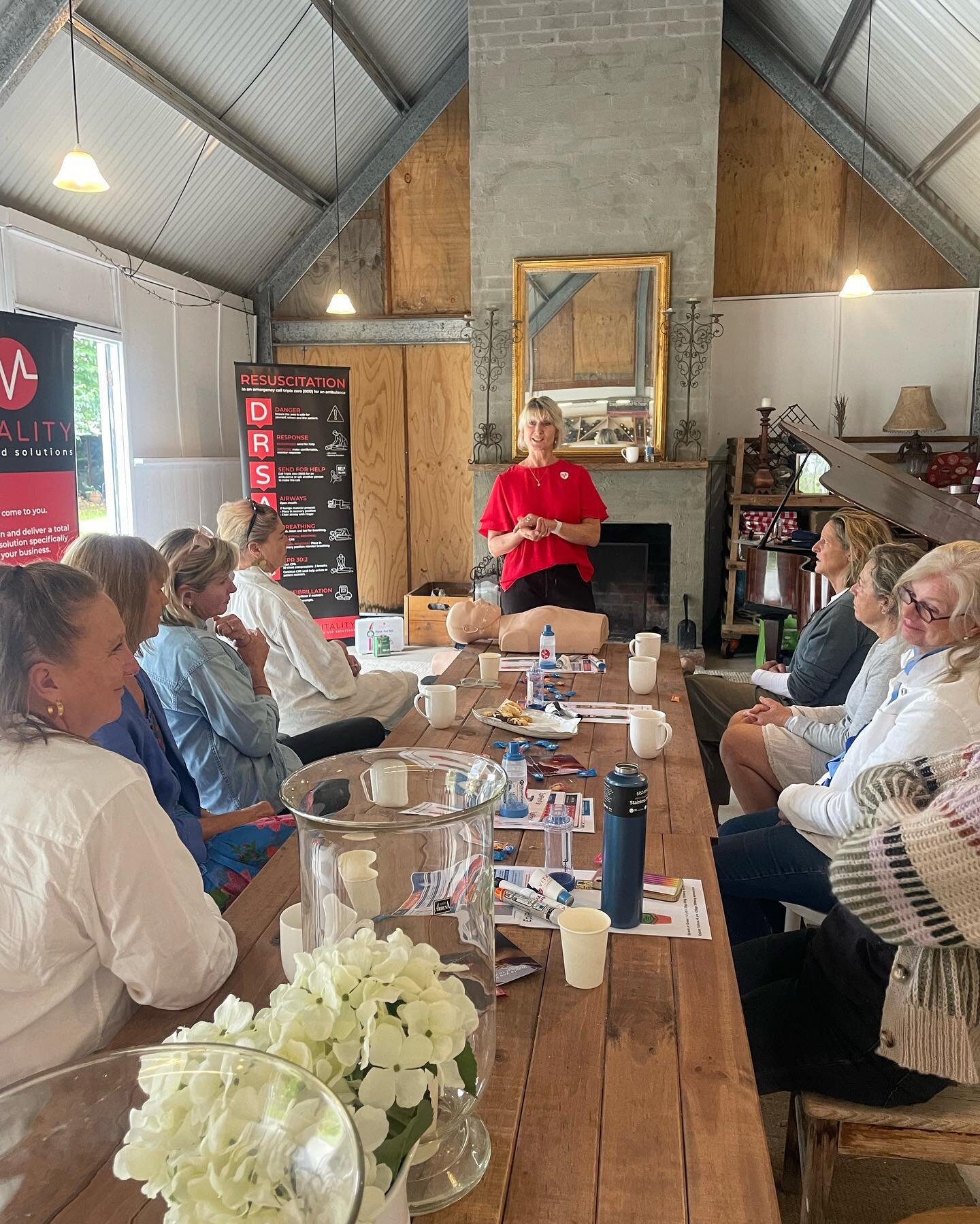 Fantastic day here at Heart of Gold Vineyard with  @vitalityfas providing the tools to administer cardiopulmonary resuscitation and other great first aid tips. Such critically important skills that we should all have in our tool box! Thanks Sue @vita