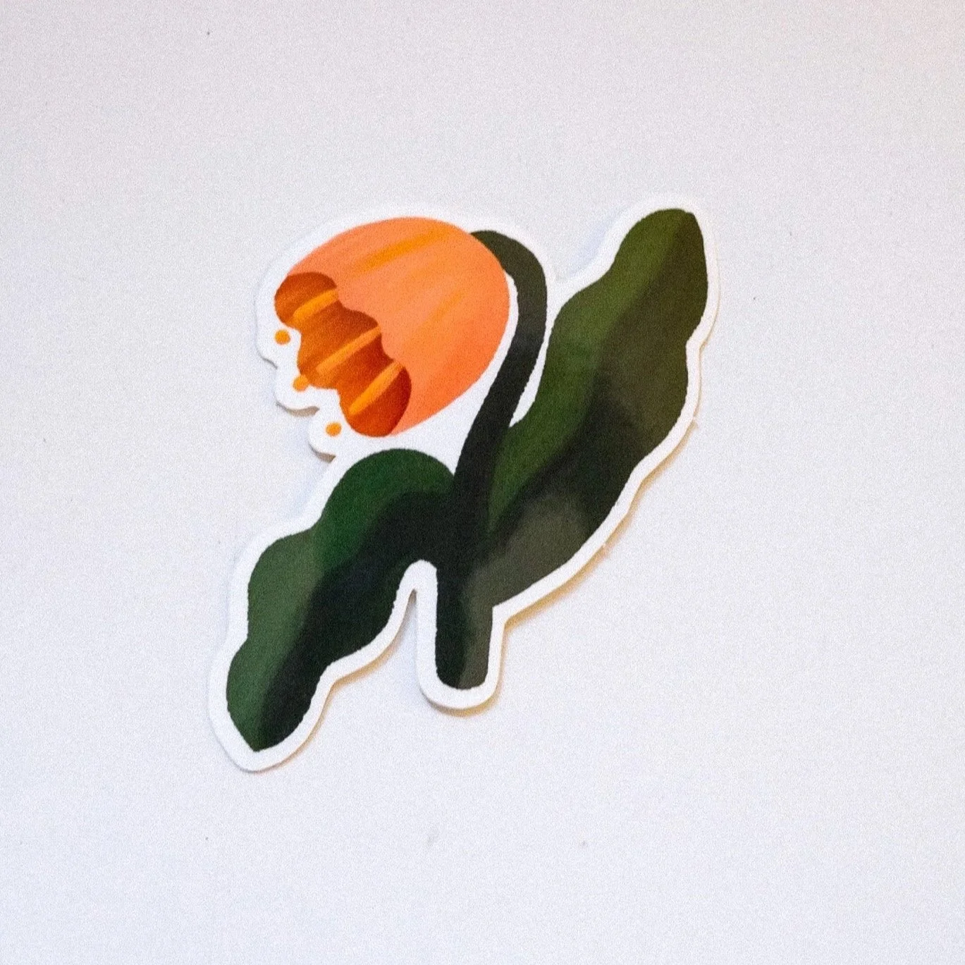 peachy pink flower sticker