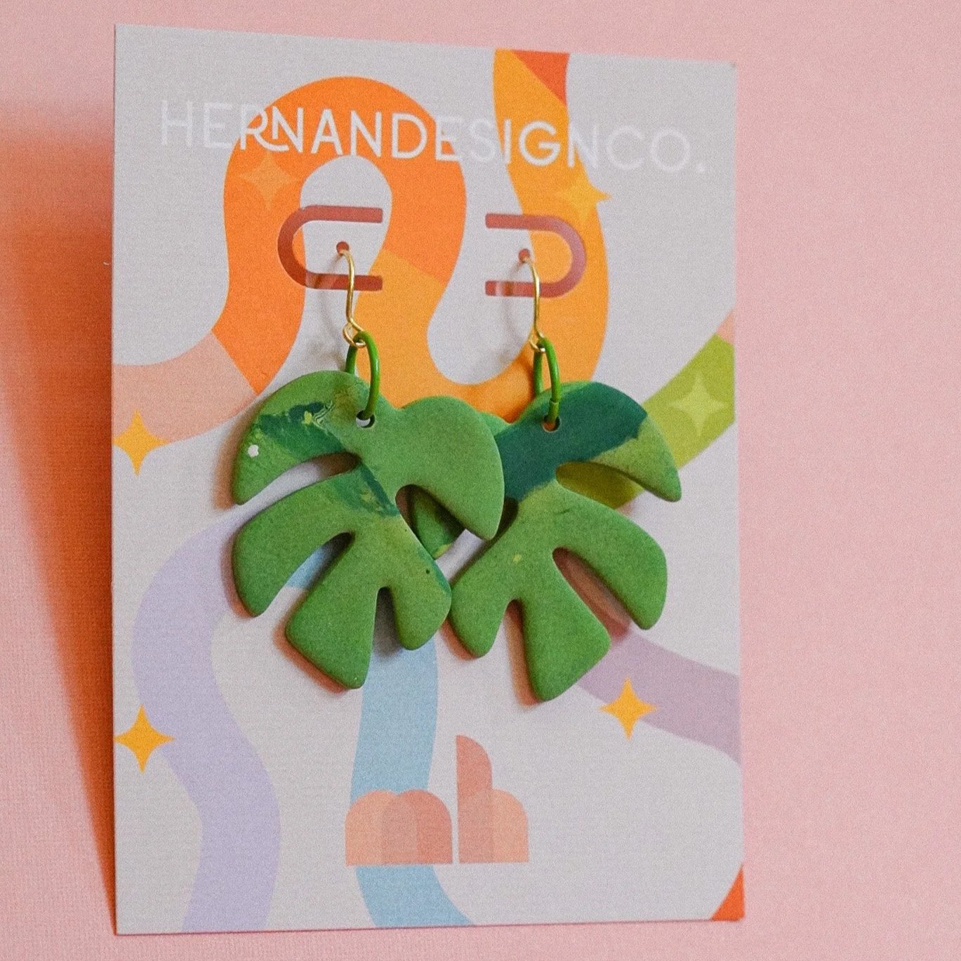 ginny monstera earring