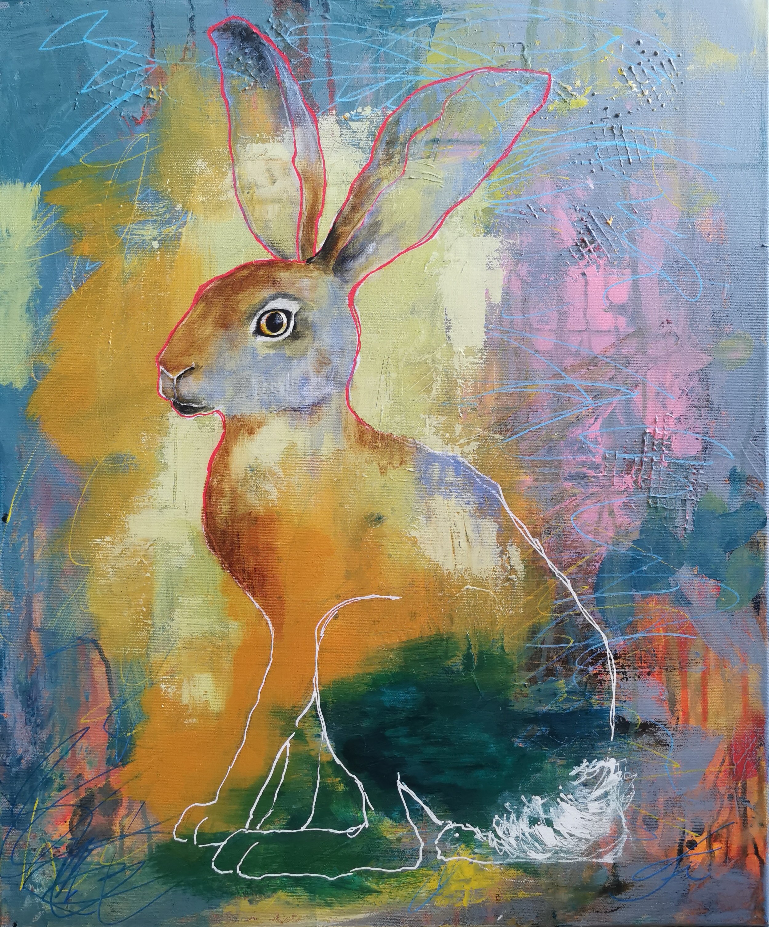 "Does it have a soul?", 65x54cm, akryyli kankaalle, 320€