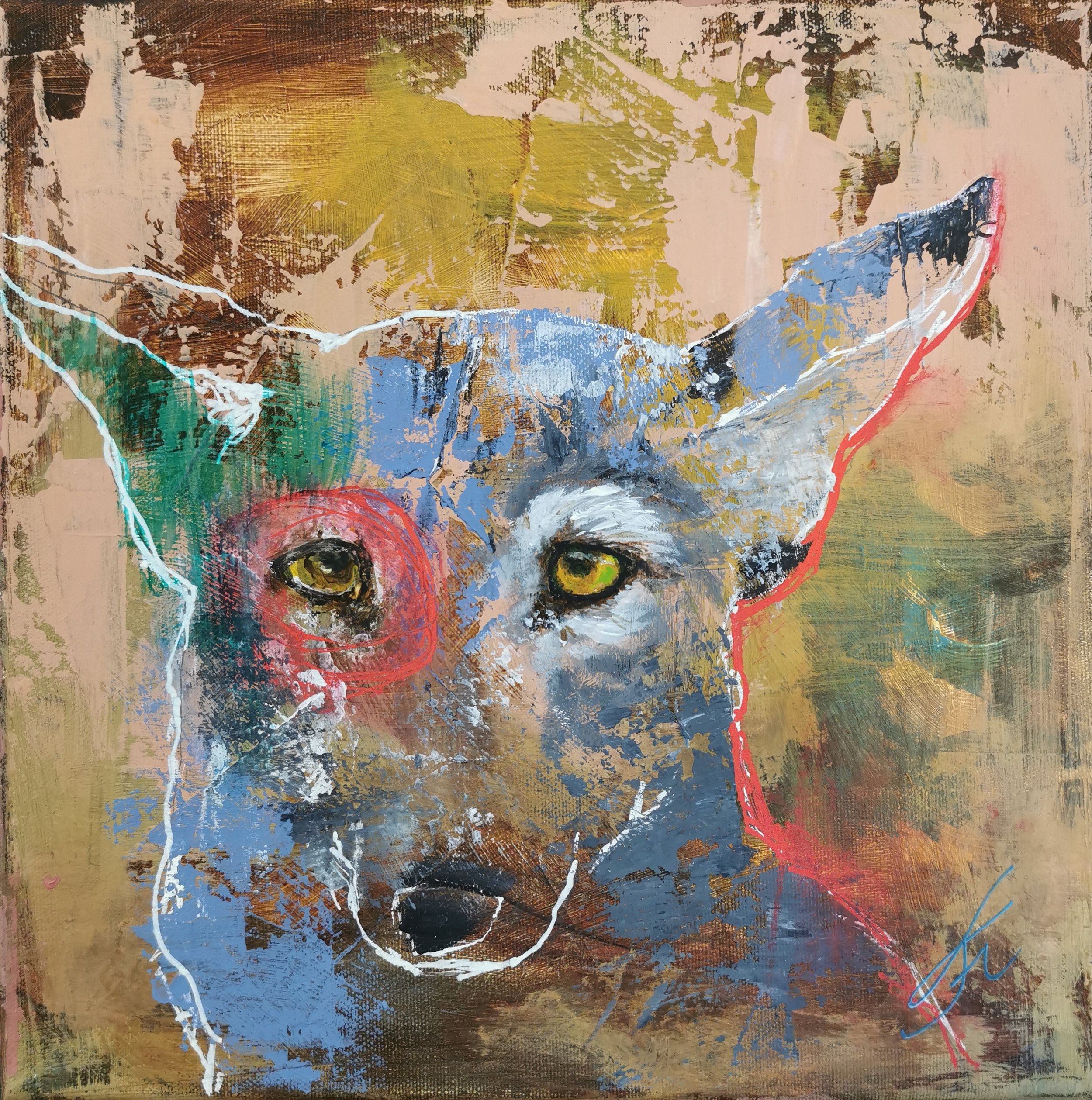 Untitled, 30x30, akryyli kankaalle