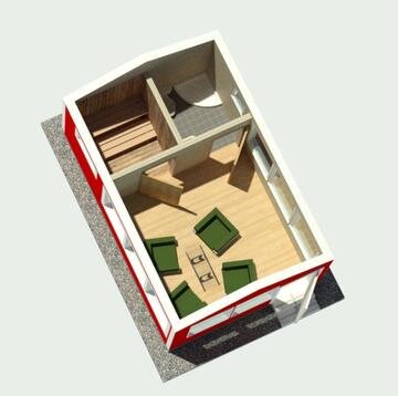 Ritningar attefallshus 3D