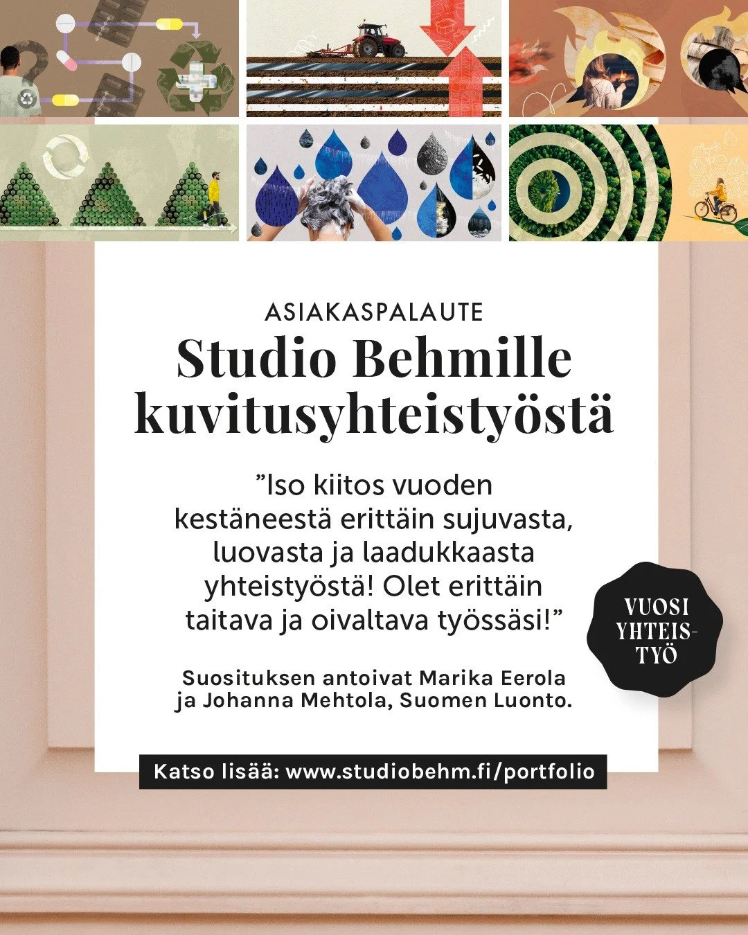 No en kestä! ☺️☺️☺️ Palautin viime perjantaina kymmenennen valmiin kuvituksen asiakkaalleni Suomen Luonnolle ja pakko myöntää, että hymy oli katossa näin ihanasta palautteesta! 
”Iso kiitos vuoden kestäneest&