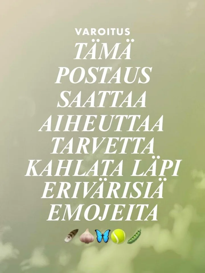 🫛What! Tiesitk&ouml;, ett&auml; voit s&auml;vytt&auml;&auml; emojeilla kuvia ja videoita Instagramin tarinoissa ja reelseiss&auml;? Varoitus, t&auml;h&auml;n on niiiin helppo j&auml;&auml;d&auml; koukkuun omia lempis&auml;vyj&auml; mets&auml;st&auml