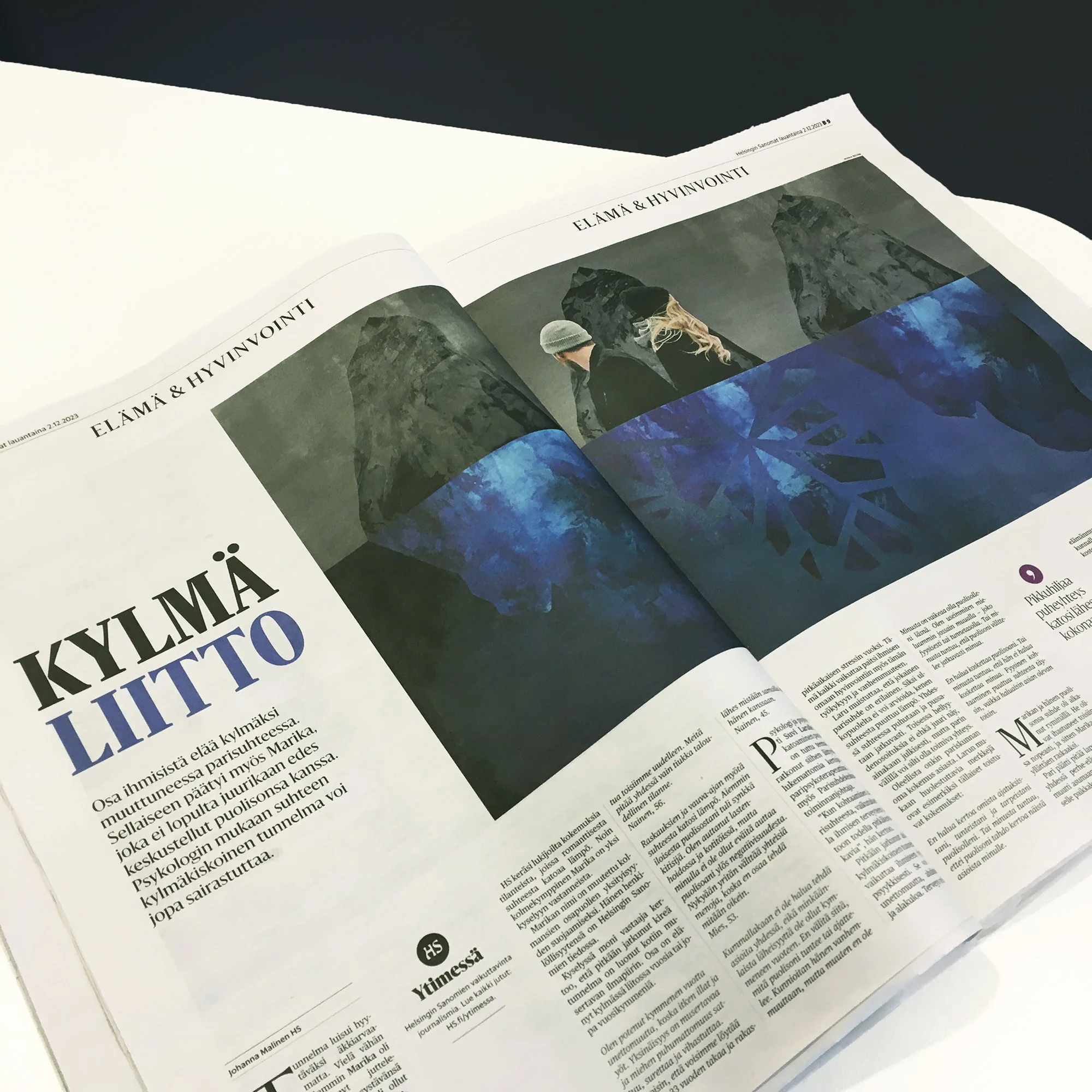 Kollaasikuvitus Helsingin Sanomat lehteen, Studio Behm.