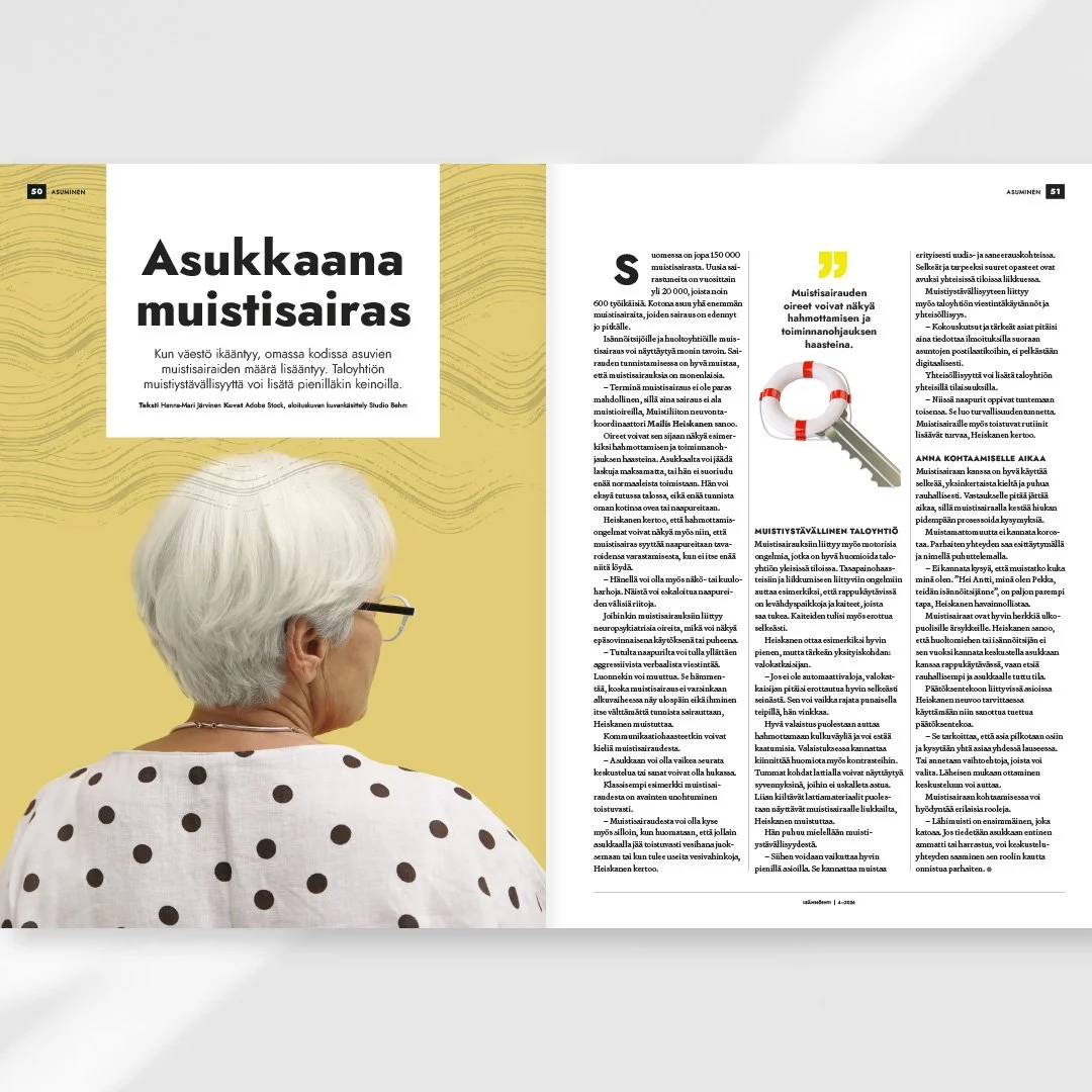 Kuvituskuvan hakua aikakauslehdelle: Isännöinti-lehti nro 4/2026. Kuvahaku Studio Behm.