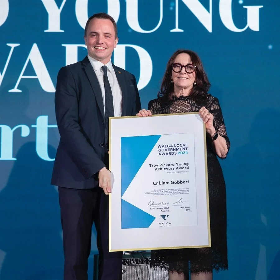 Last week at the WA Local Government Association Awards night, I was fortunate to receive the Troy Pickard Young Achievers Award 🏆

There is immense dedication and passion amongst local government elected members and officers, and I feel very honour