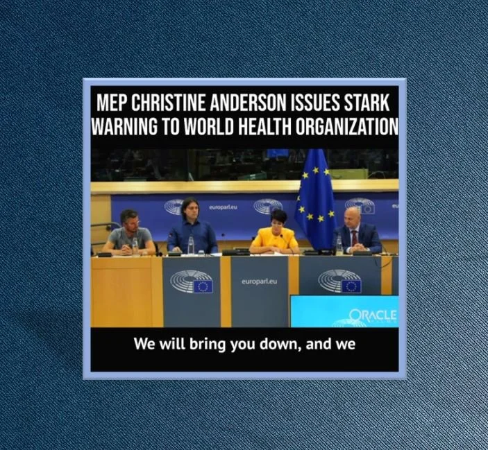 🔥 MEP Christine Anderson Issues Stark Warning To World Health Organization: “We Will Bring You Down!”