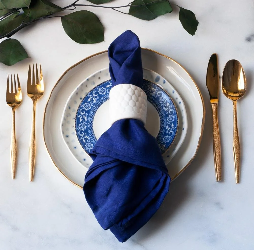 DIY Faux Porcelain Fimo Clay Napkin Rings