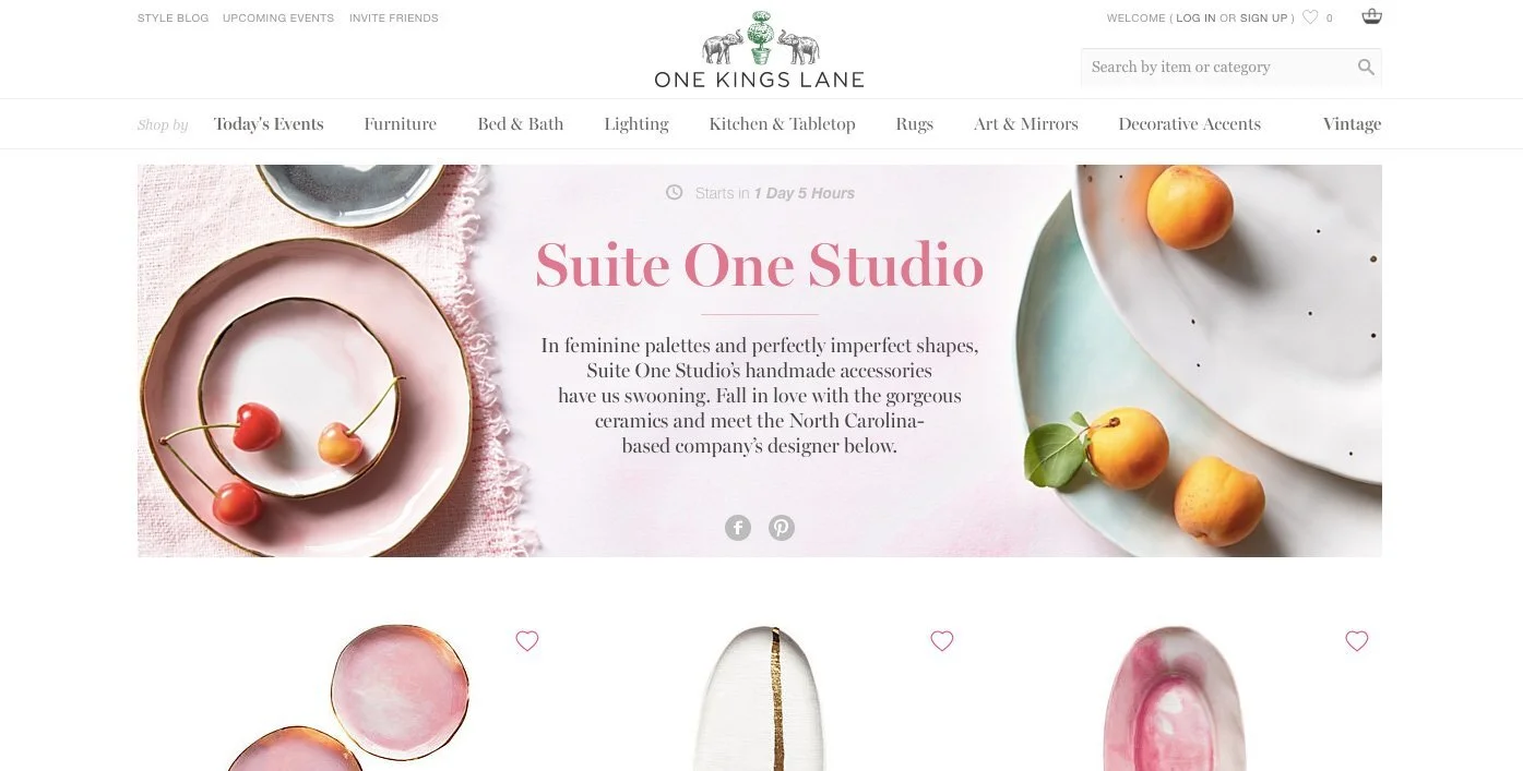 One Kings Lane + Suite One Studio Preview!