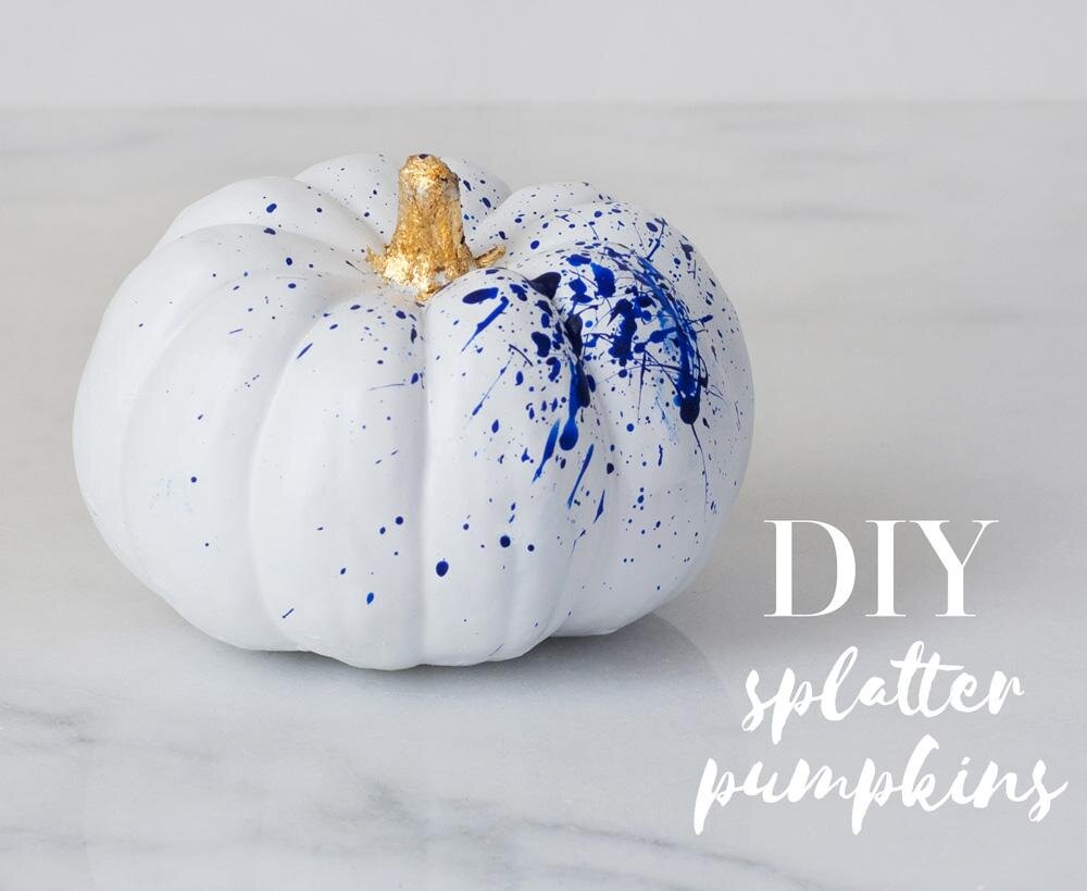 DIY: Gold Leaf Splatter Pumpkins — Suite One Studio
