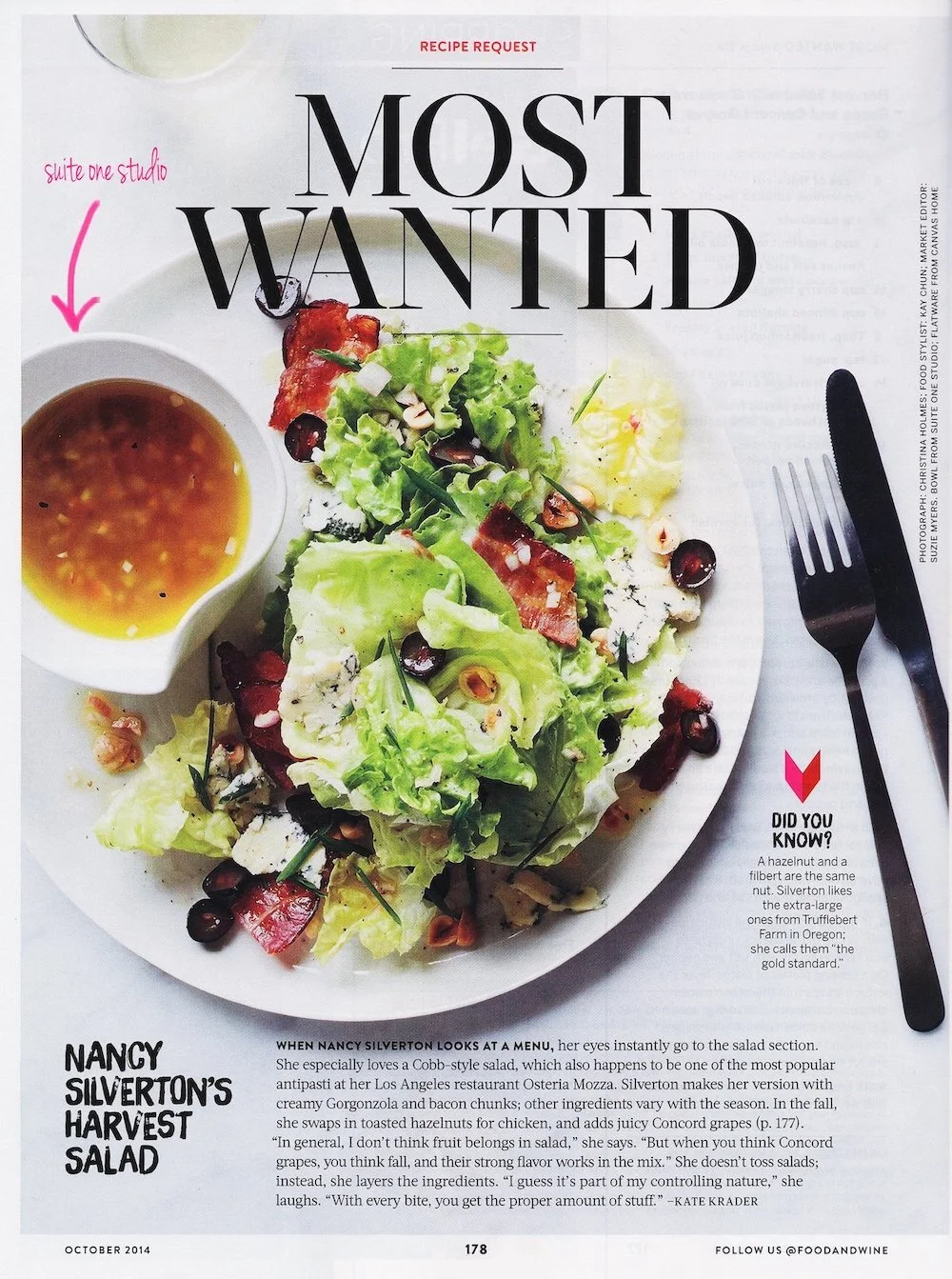As Seen In: Food &amp; Wine October 2014