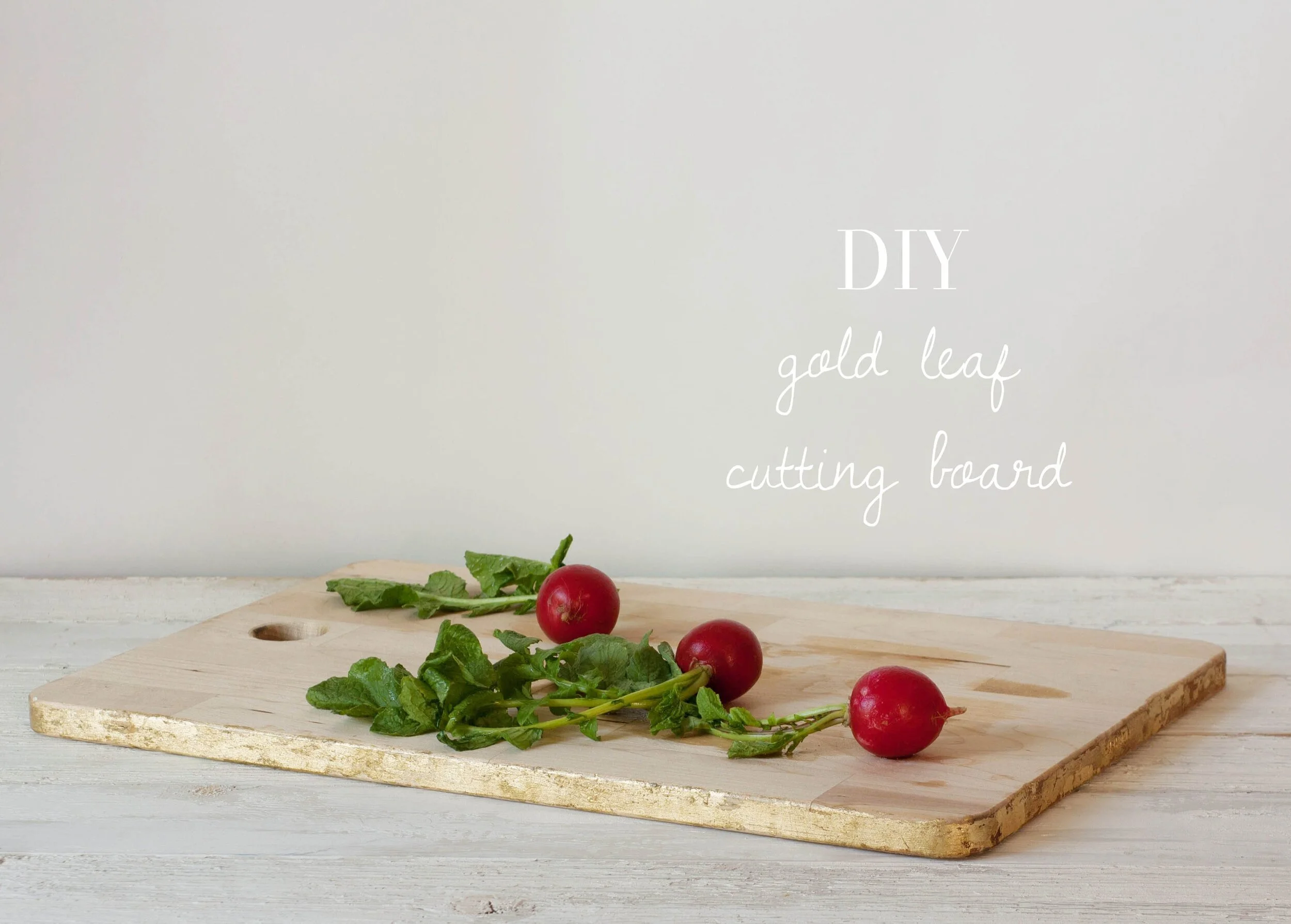 DIY: Gold Leaf Cutting Board