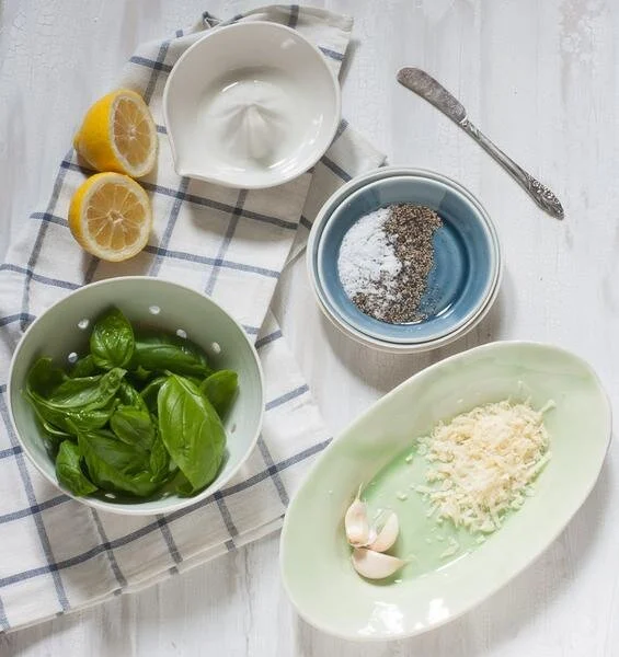Homemade Basil Walnut Pesto