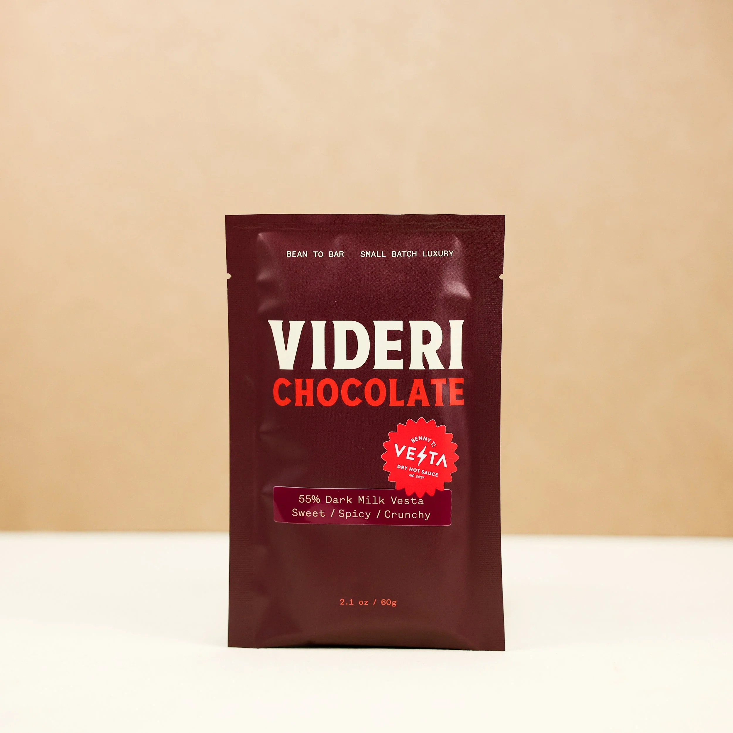 55% Dark Milk Vesta - Sweet Spicy Crunch Bar