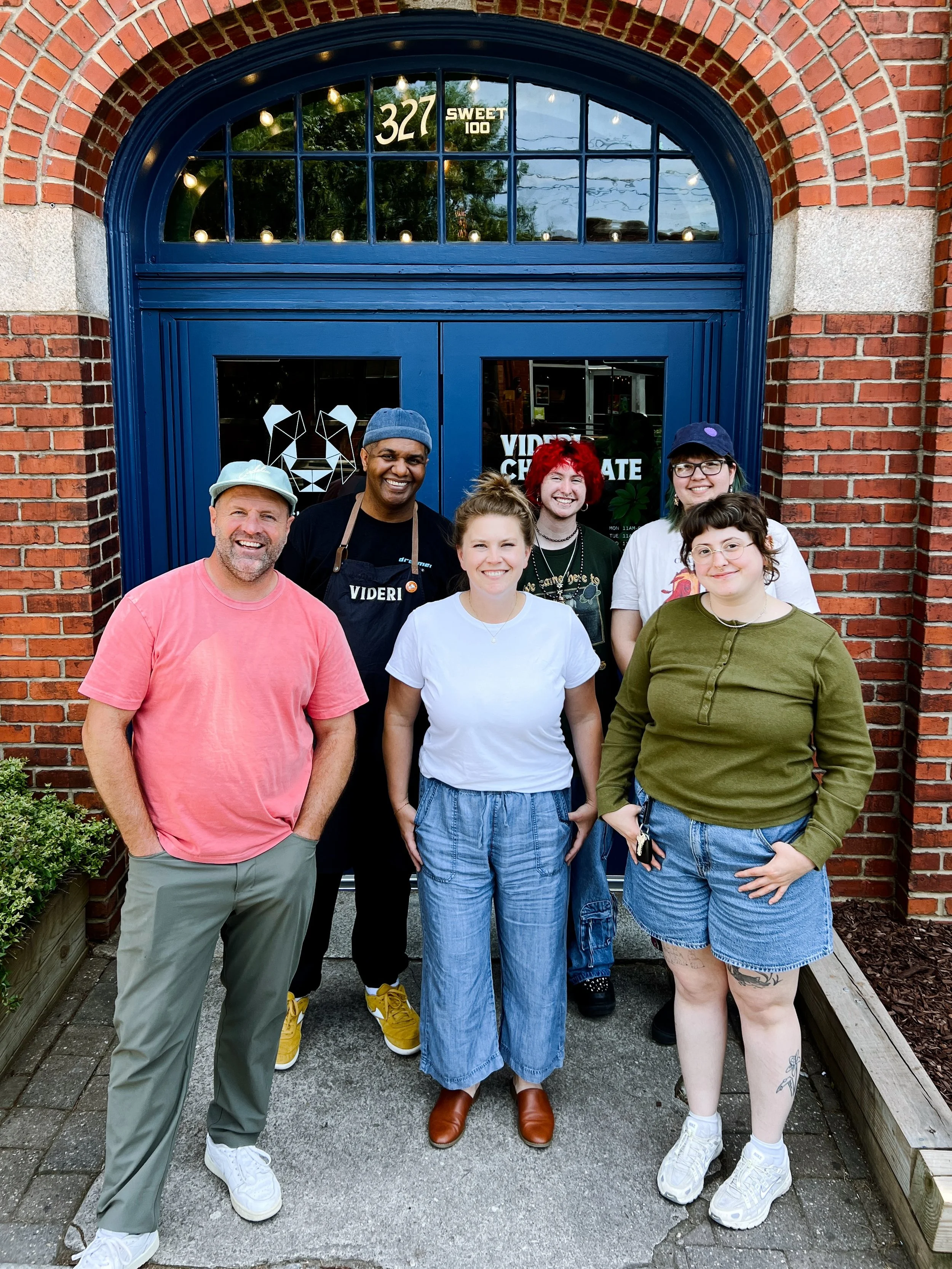 Just a few of the people behind our chocolate celebrating our nomination for BEST CHOCOLATE SHOP (whaaaaat) for @usatoday&rsquo;s @10best.

For a small chocolate factory in Raleigh, being recognized on a national stage is something we&rsquo;re incred