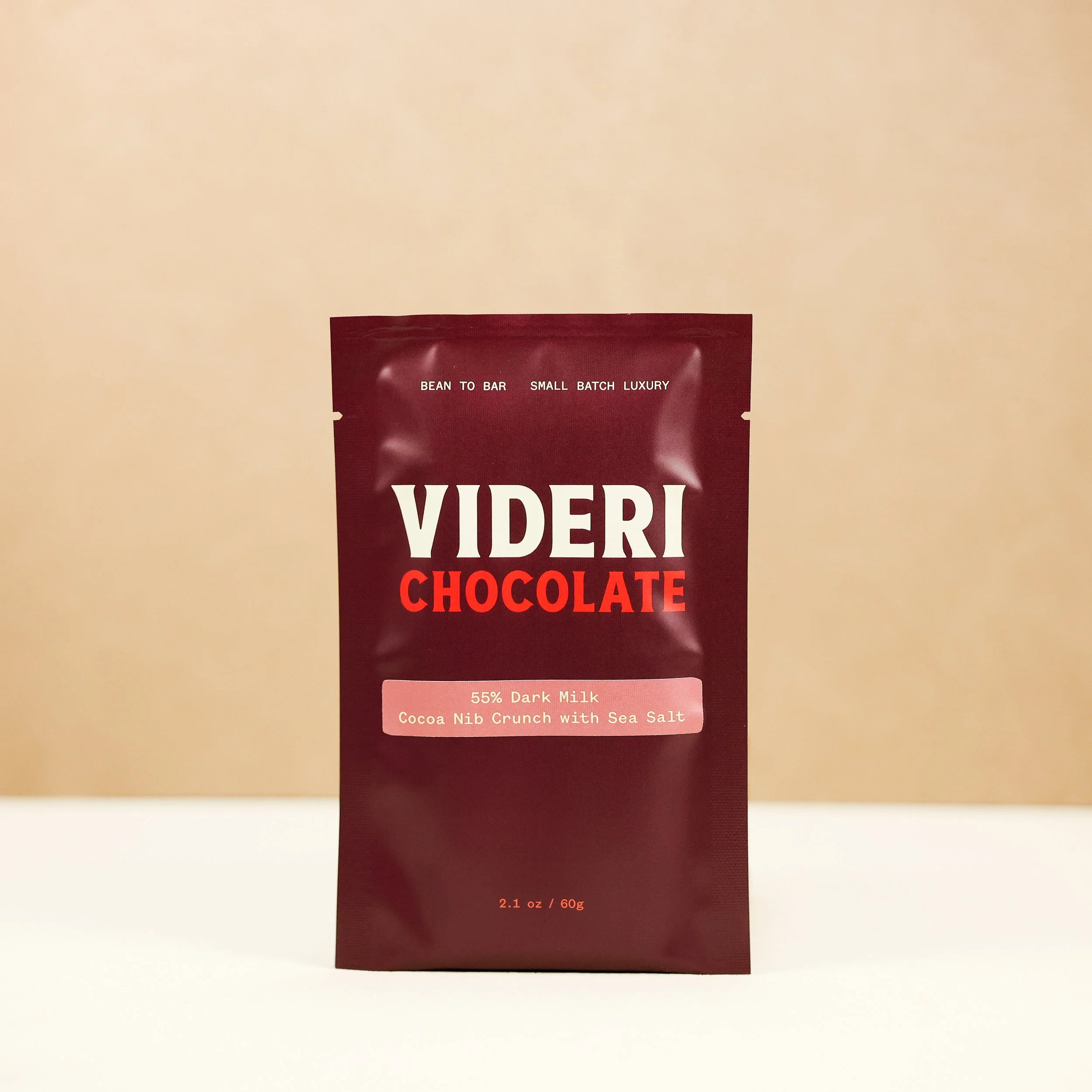 55% Dark Milk Cocoa Nib Crunch with Sea Salt