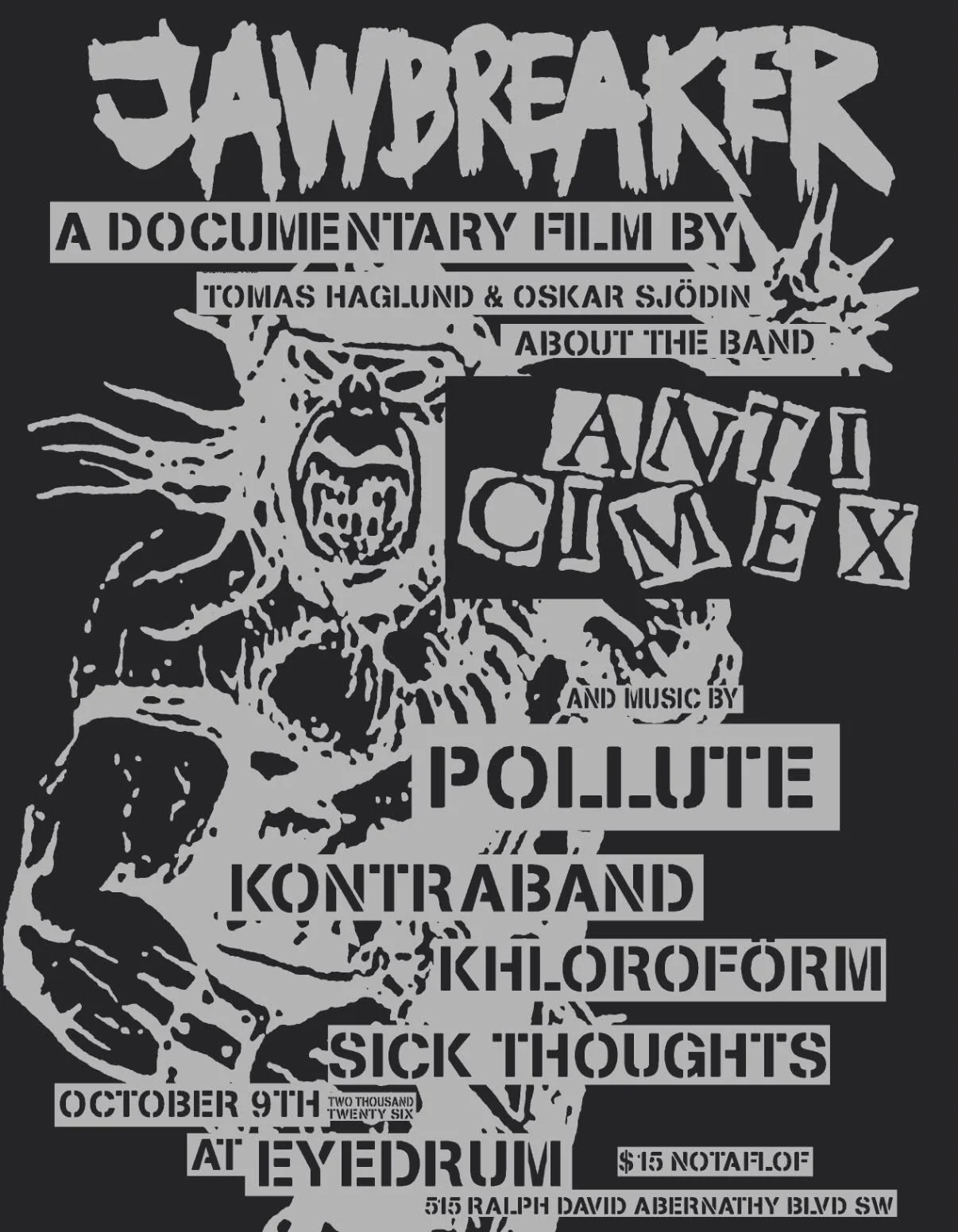 JAWBREAKER: Anti Cimex documentary film + Pollute, Kontraband, Khloroform, Sick Thoughts