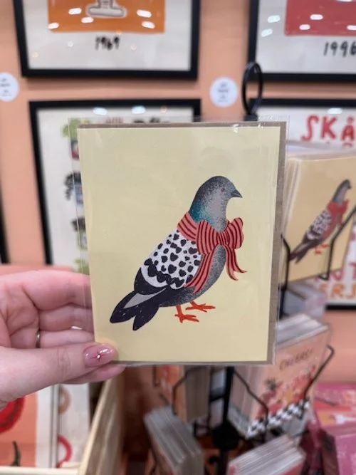 Fancy + Festive Pigeon Greeting Card