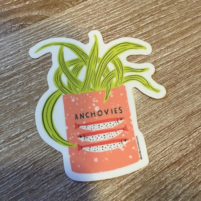 Anchovies Vintage Tin Vinyl Sticker