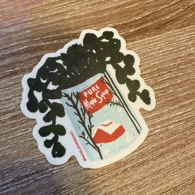 Maple Syrup Vintage Tin Vinyl Sticker