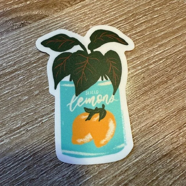 Lemon Vintage Tin Vinyl Sticker