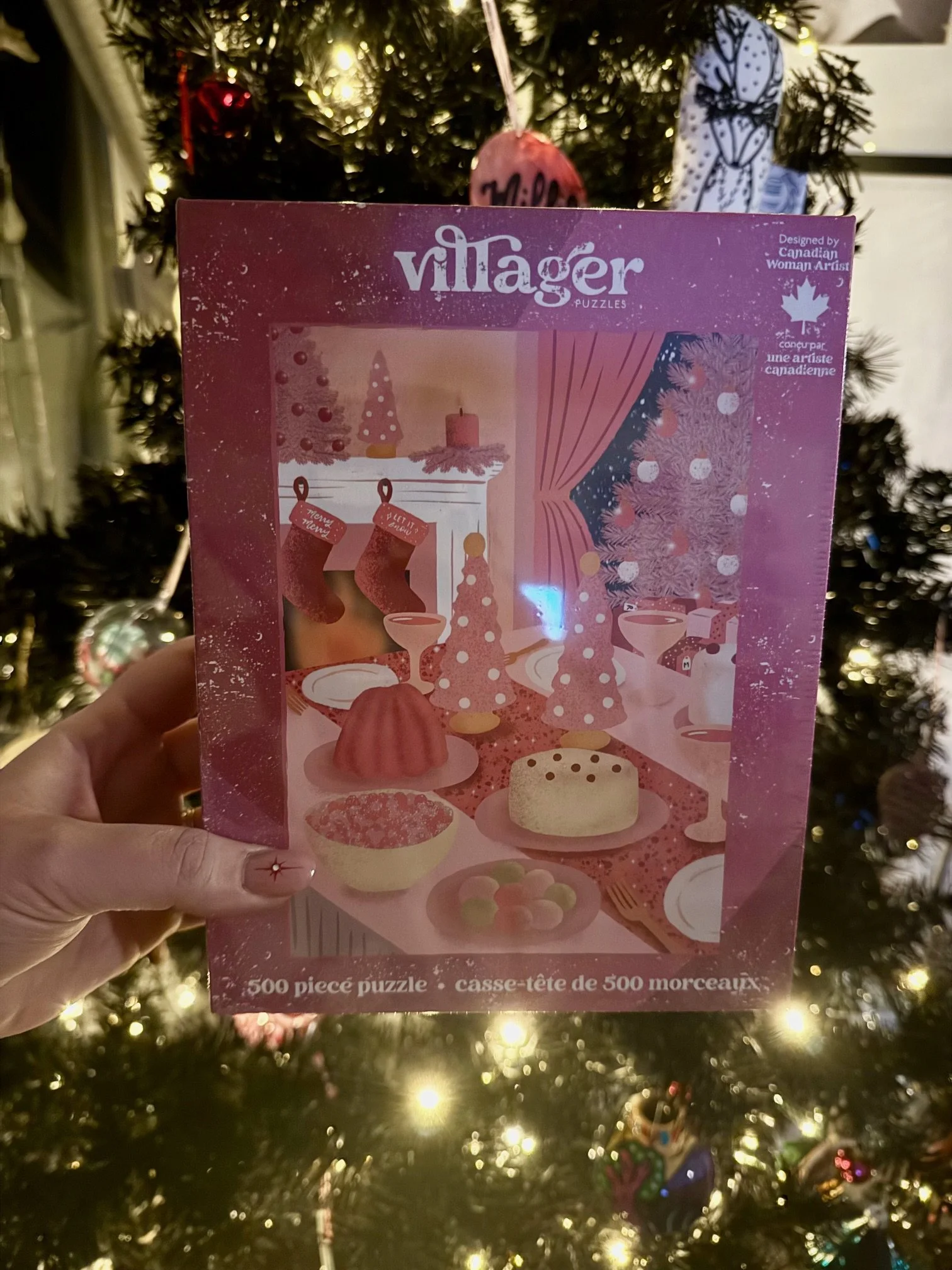 Pink Christmas | 500-Piece Puzzle for Adults