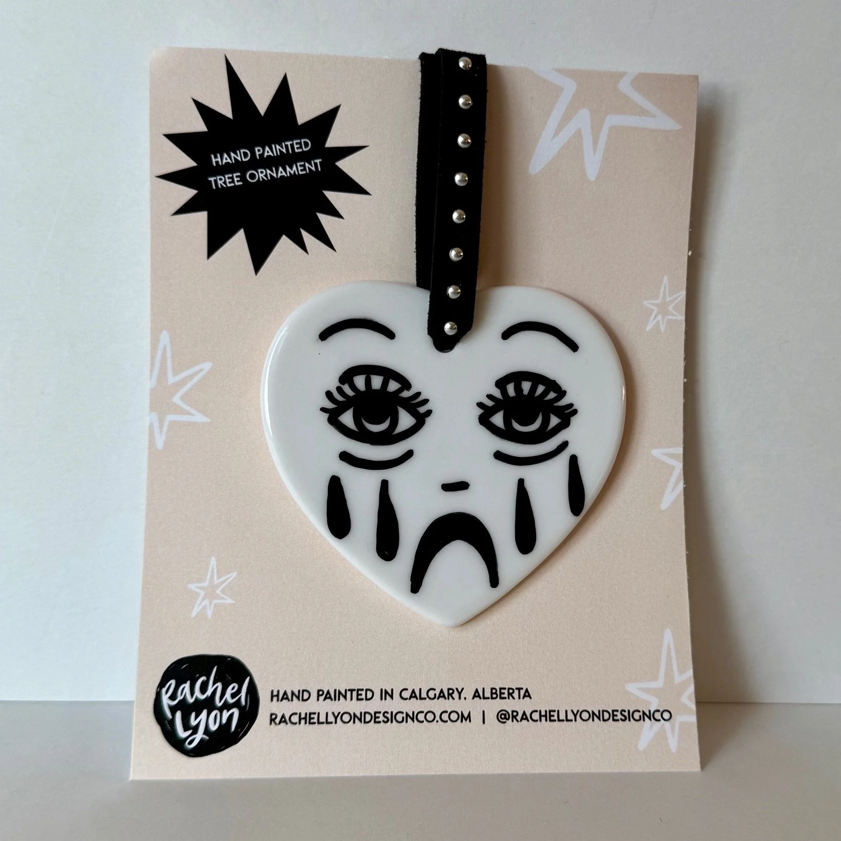 Crying Heart Ceramic Ornament