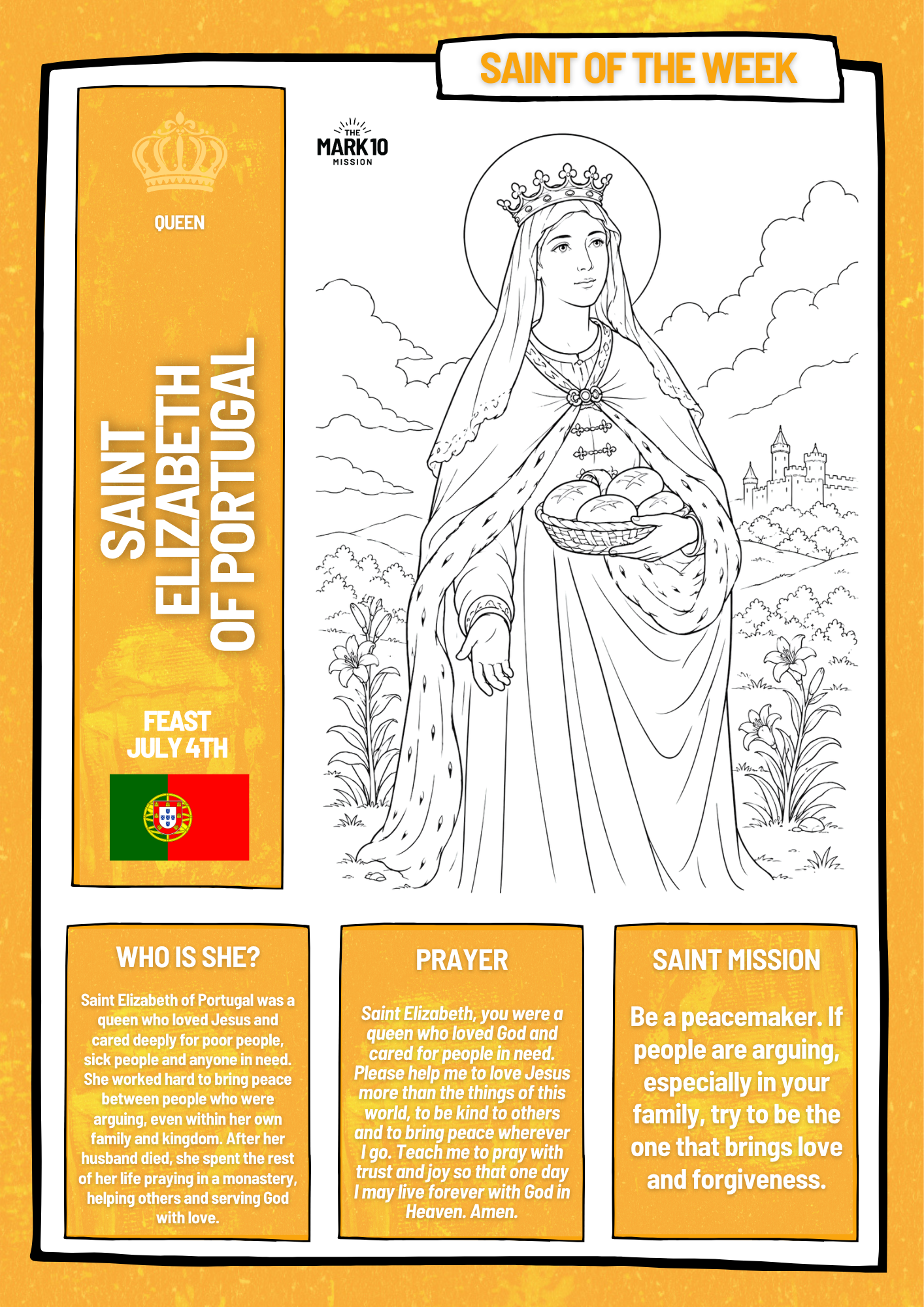 Saint Elizabeth of Portugal - July 4th