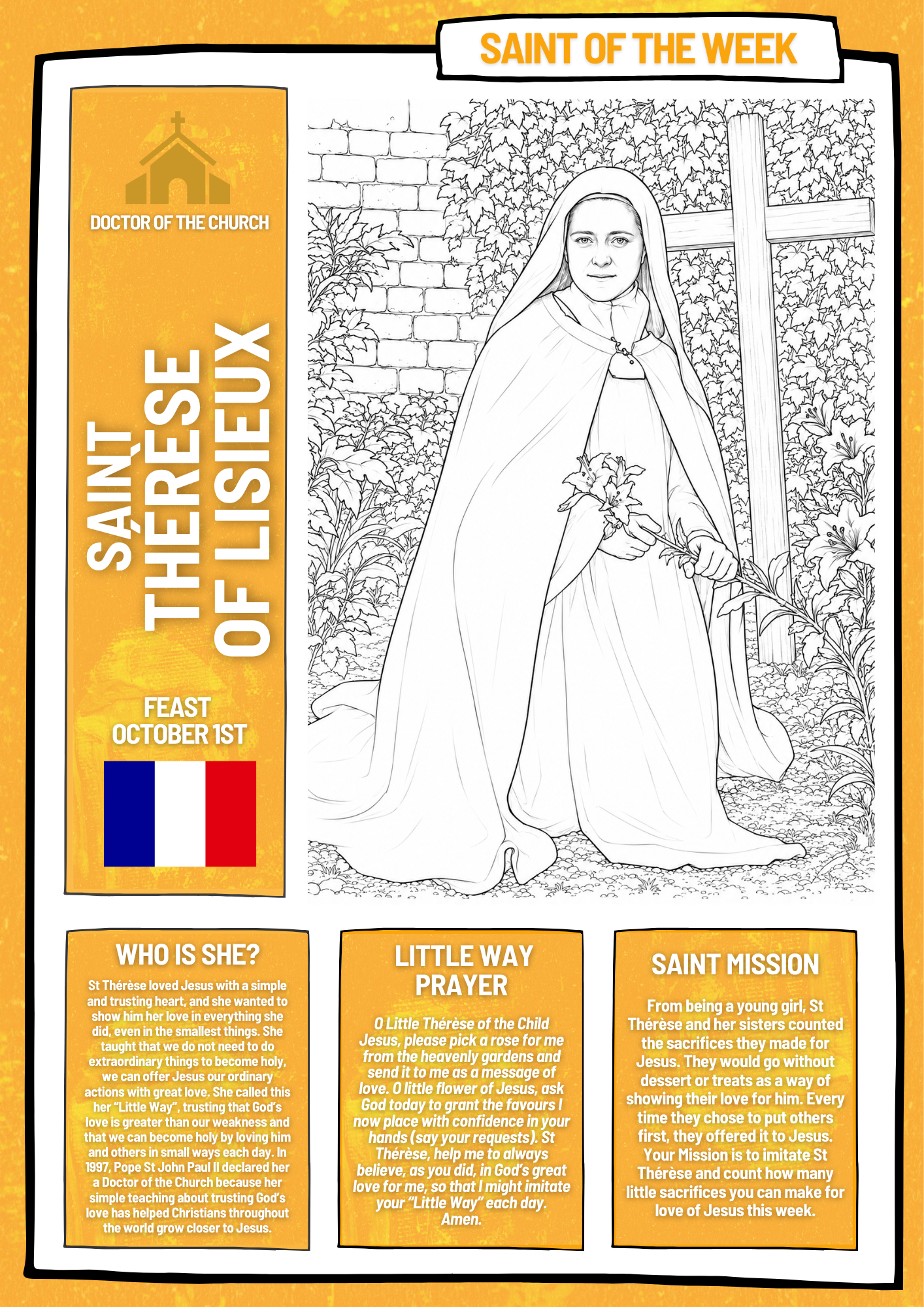 Saint Thérèse of Lisieux - October 1st