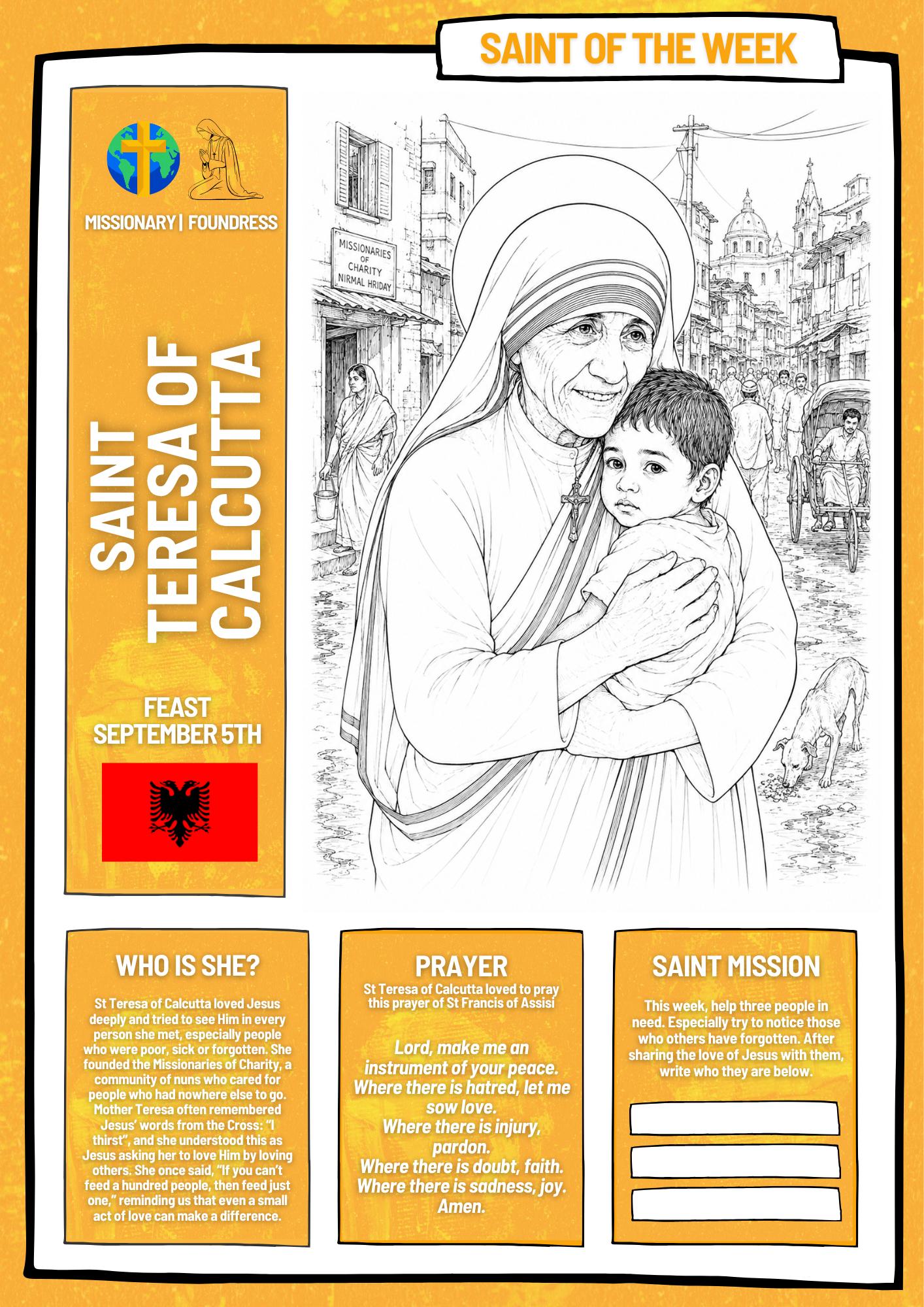 Saint Teresa of Calcutta - September 5th