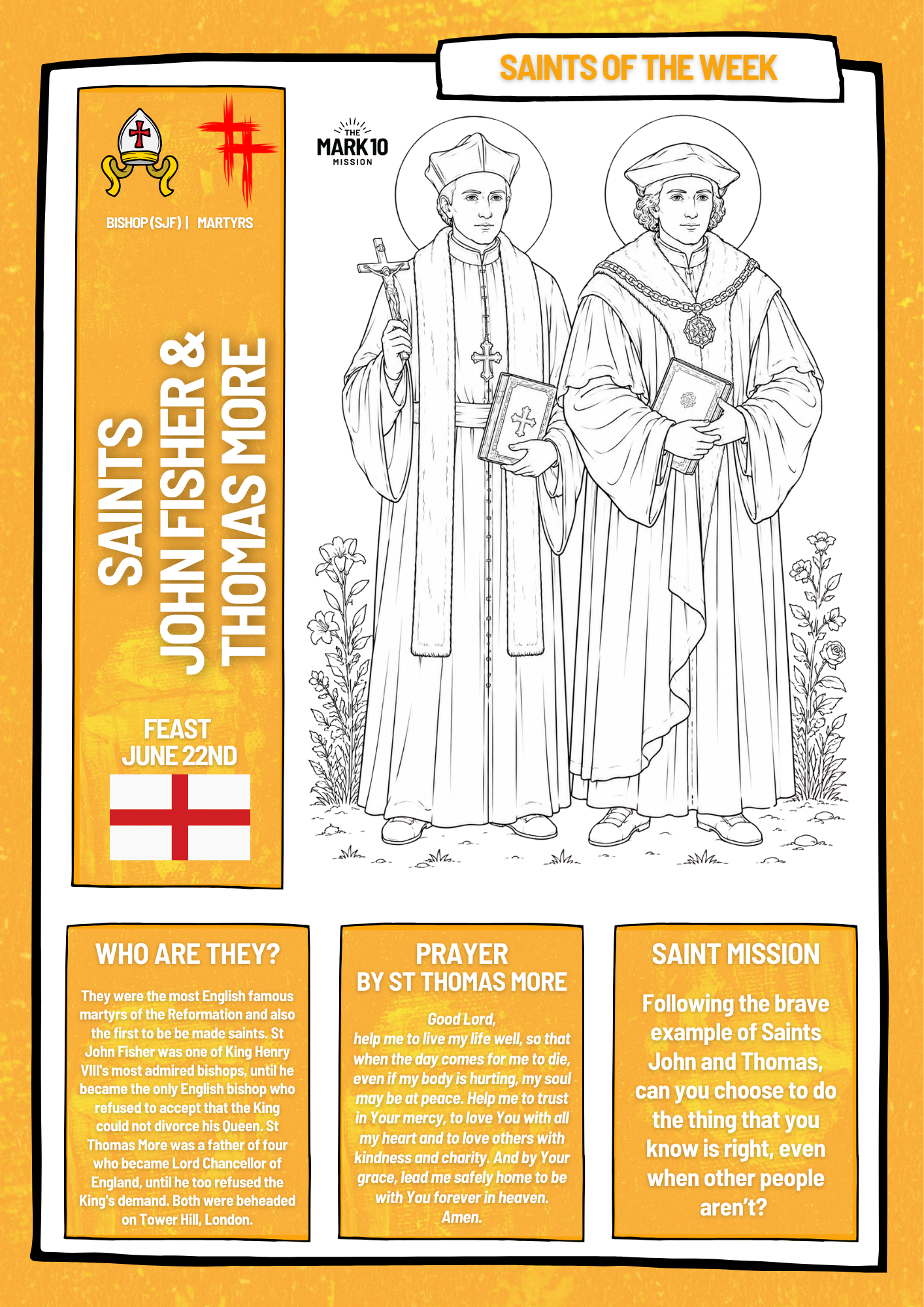 Saints John Fisher and Thomas More - June 22nd