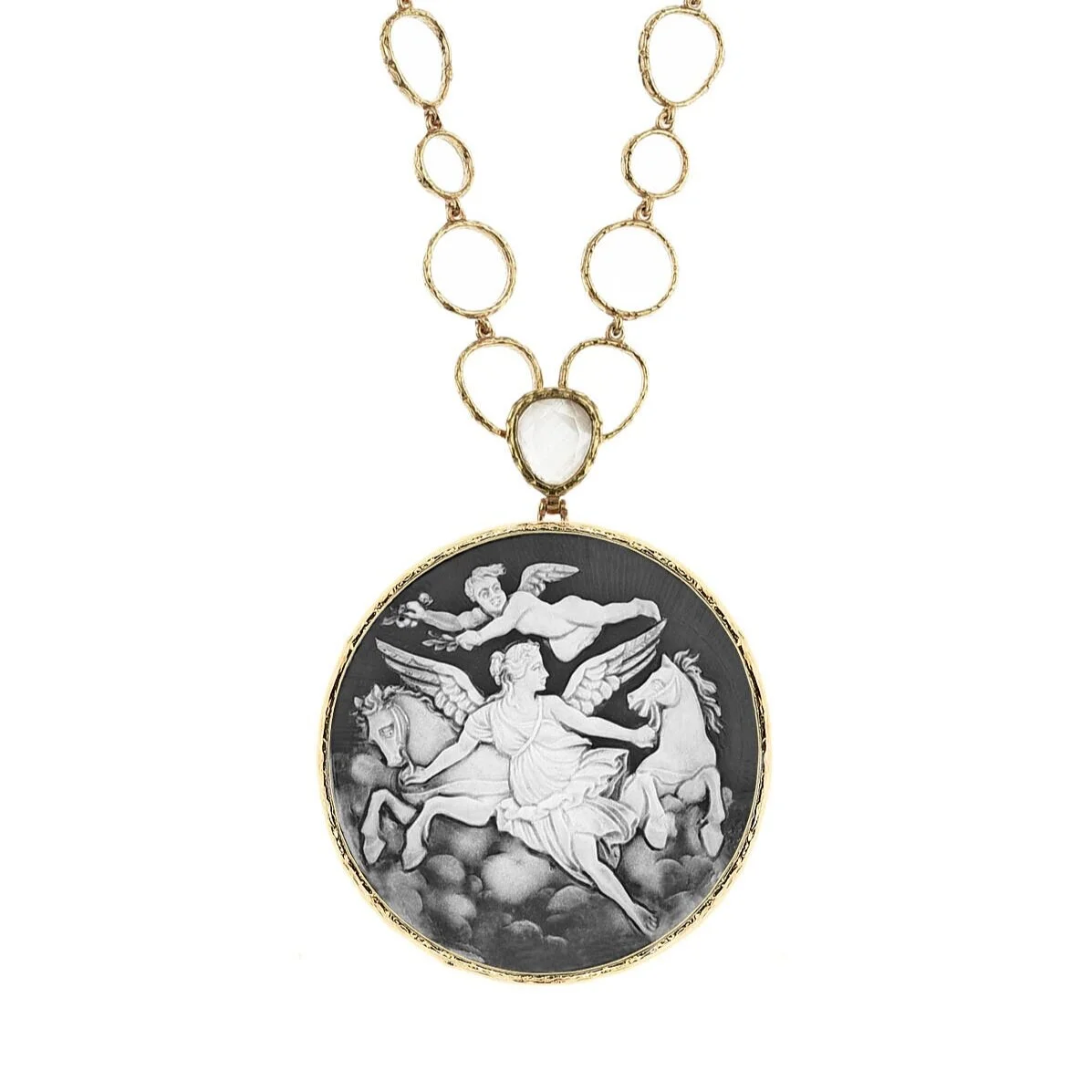 Guardian Angel and Cherub Pendant 